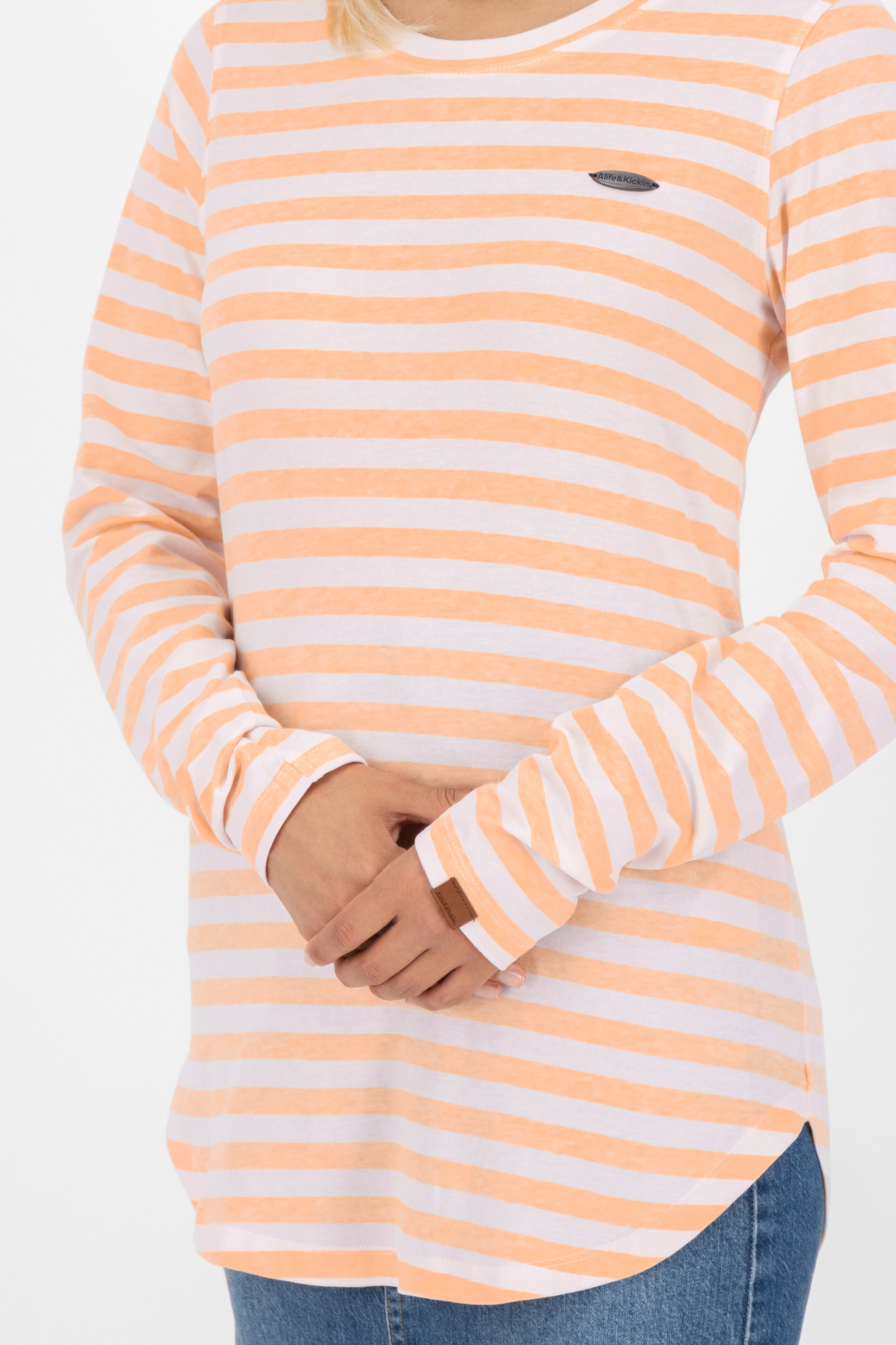 LeaAK Z Longsleeve - Streifen-Look für modebewusste Frauen quiet quartz