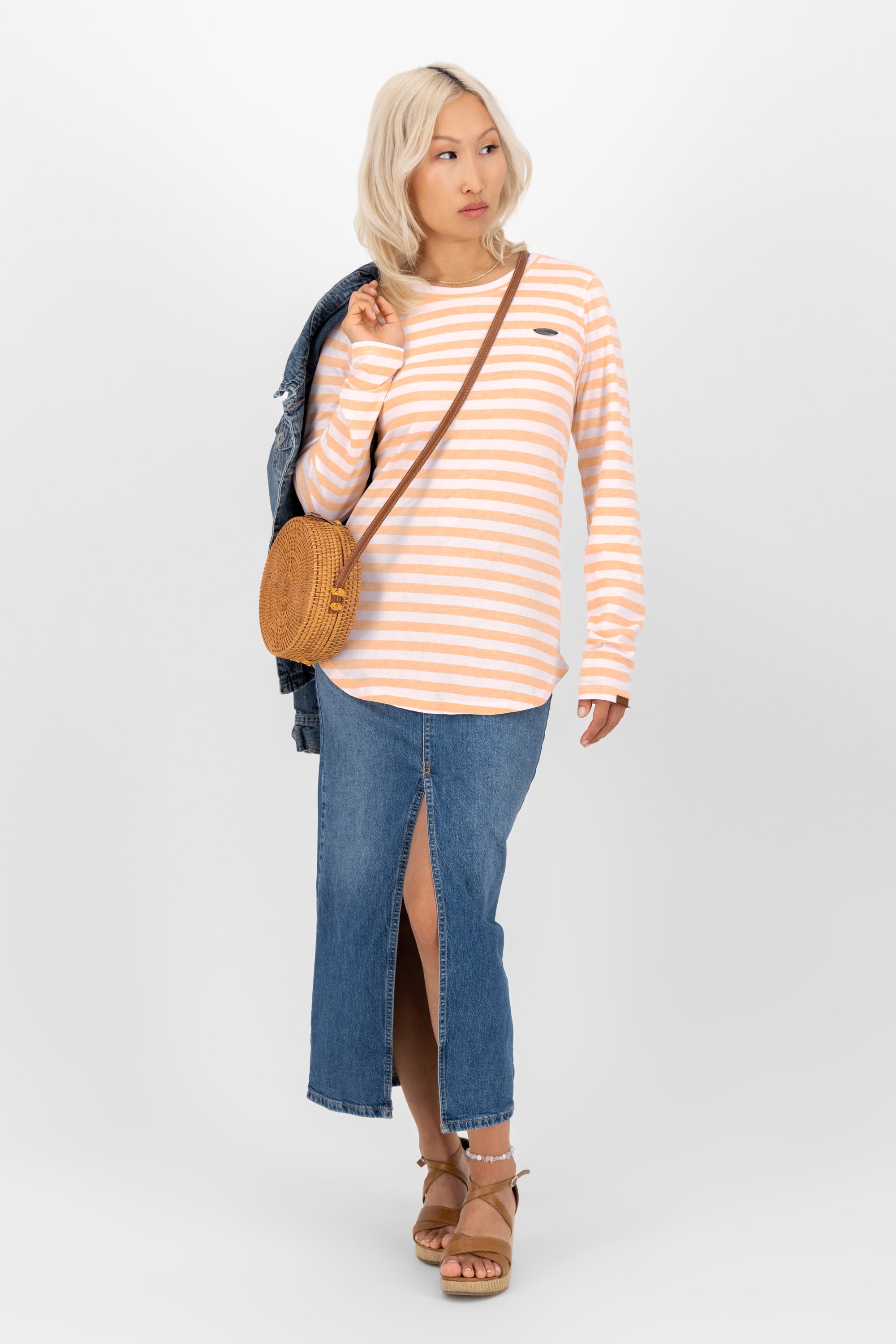 LeaAK Z Longsleeve - Streifen-Look für modebewusste Frauen quiet quartz