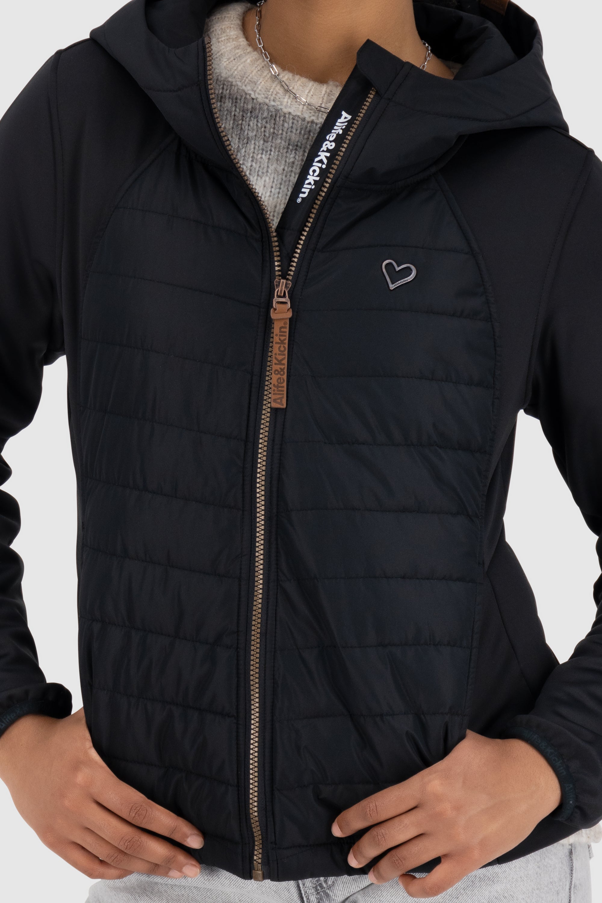 SoleneAK A von Alife and Kickin - Hybridjacke mit vielen Funktionen für Damen Schwarz