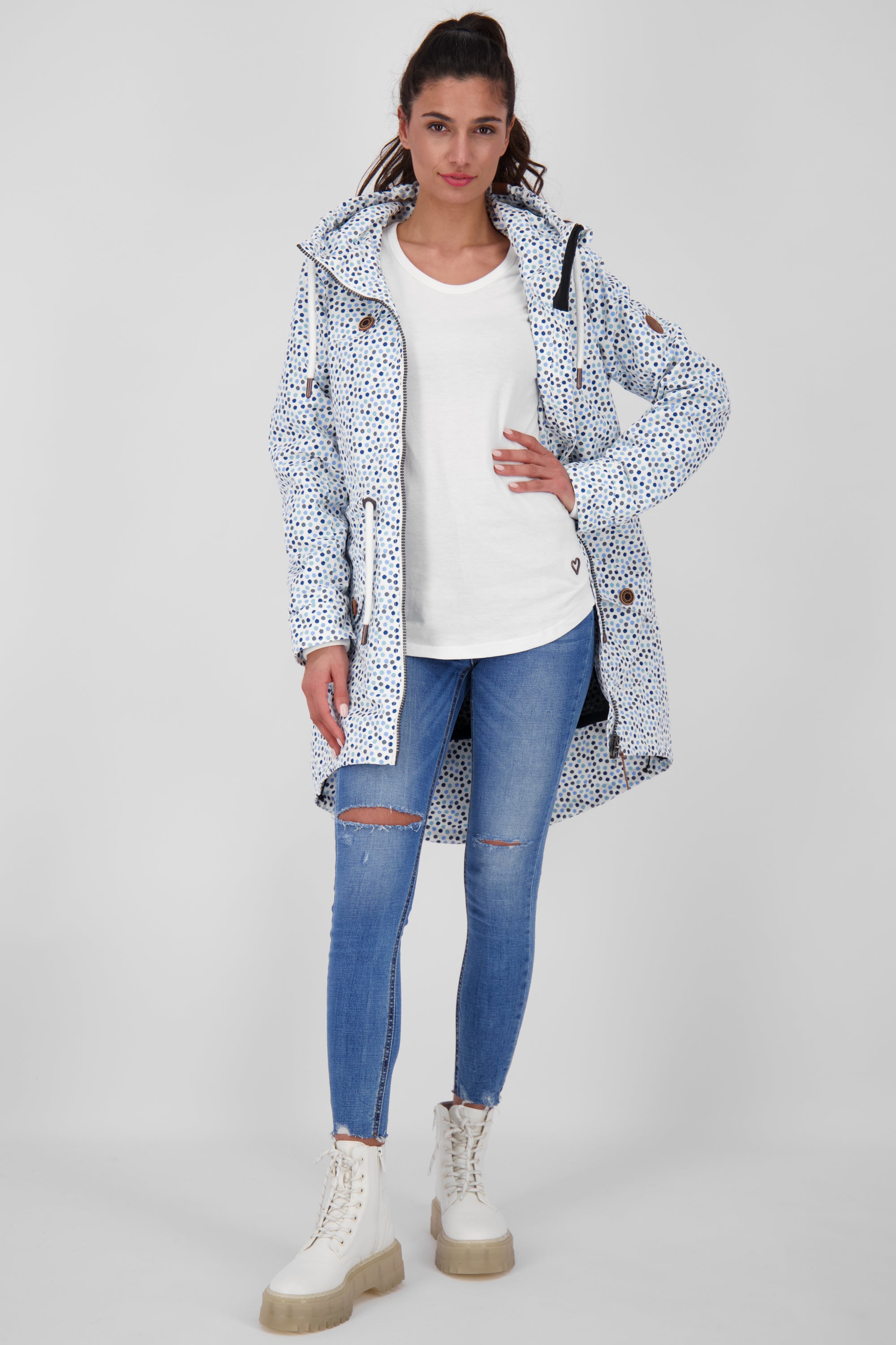 Alife and Kickin CharlotteAK A Damenjacke für Übergangszeit Weiß