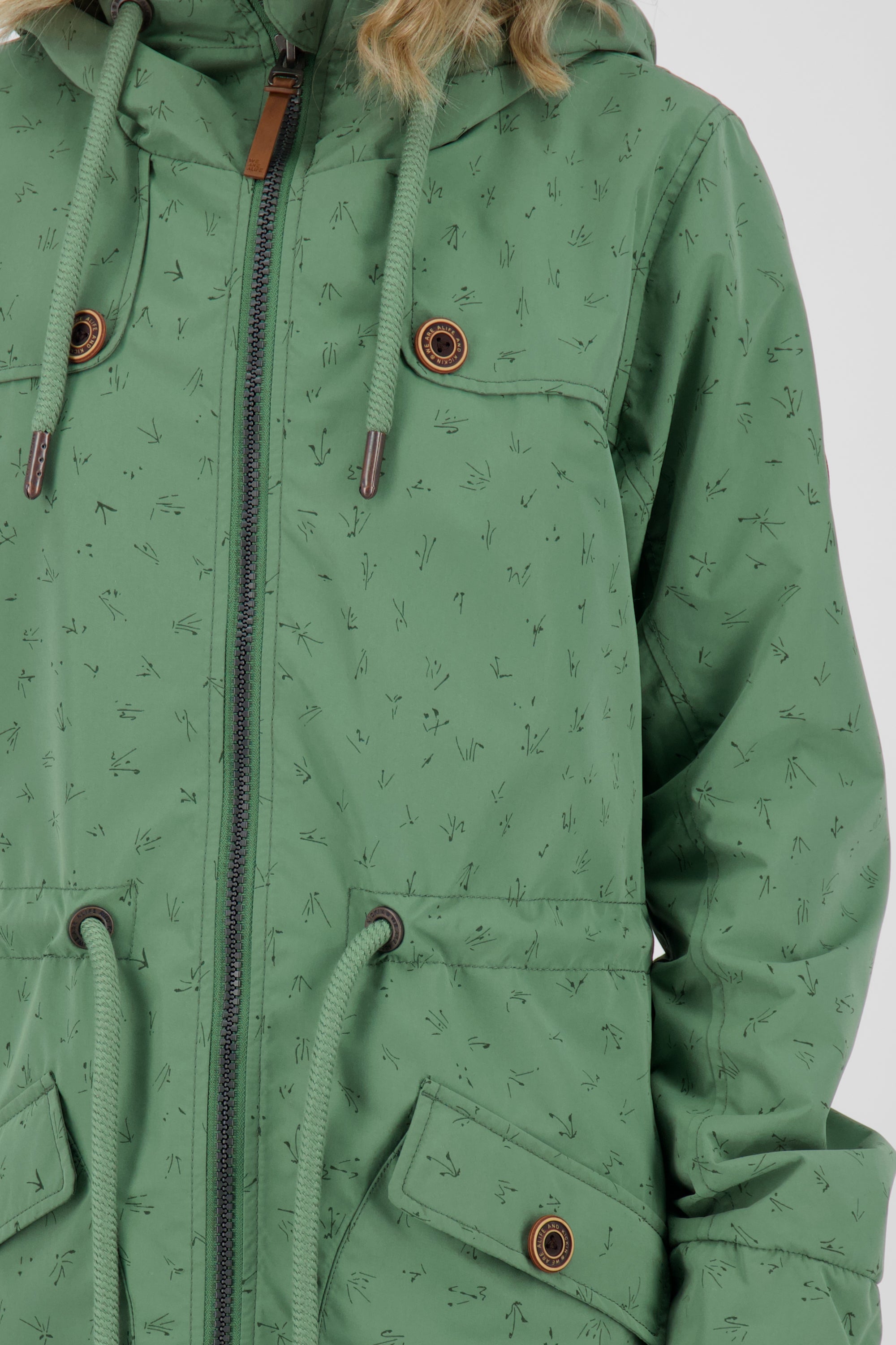 Alife and Kickin CharlotteAK A Damenjacke für Übergangszeit Grün
