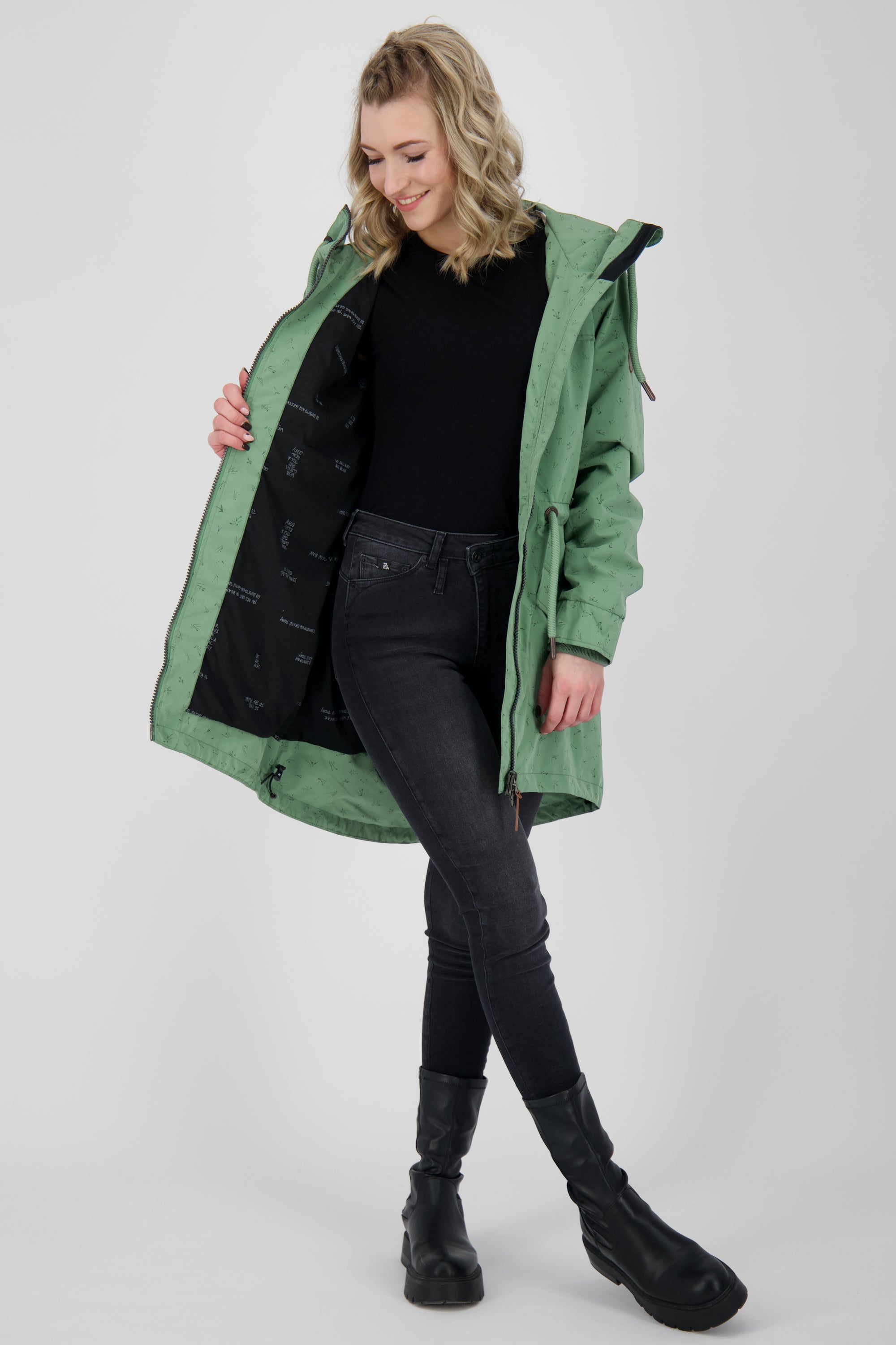 Alife and Kickin CharlotteAK A Damenjacke für Übergangszeit Grün