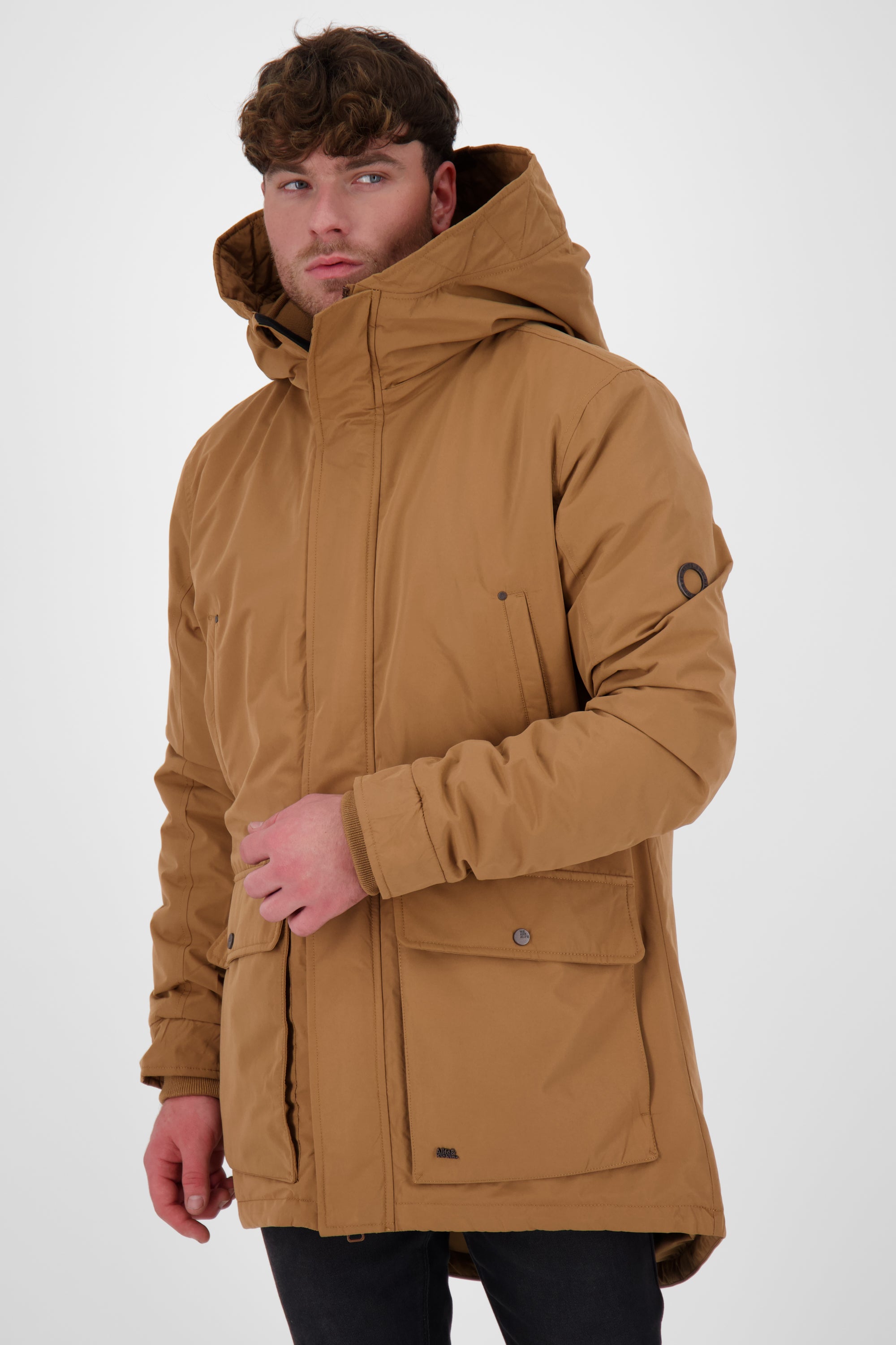 RonAK A Winterjacke Herren warm gefüttert Braun