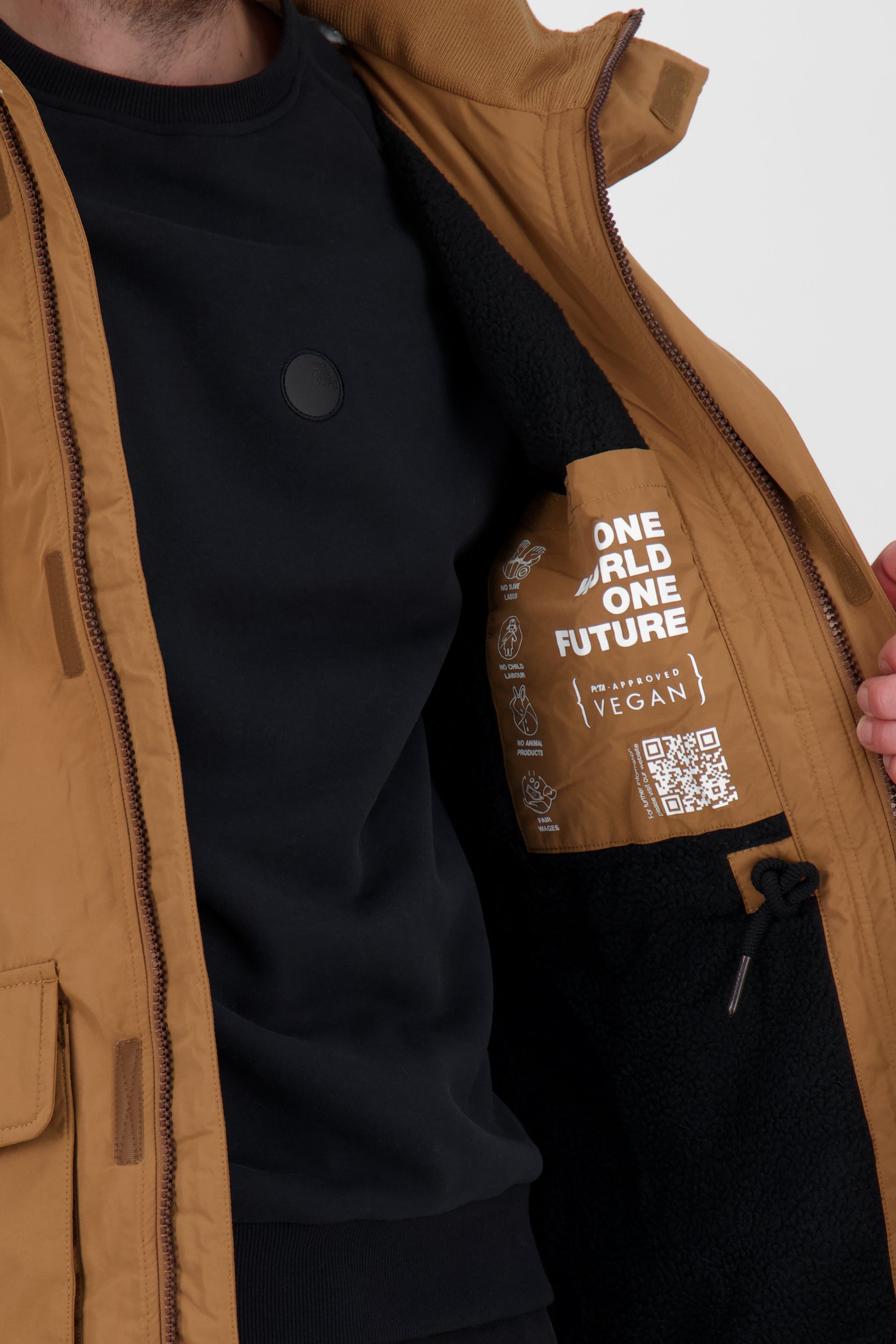 RonAK A Winterjacke Herren warm gefüttert Braun