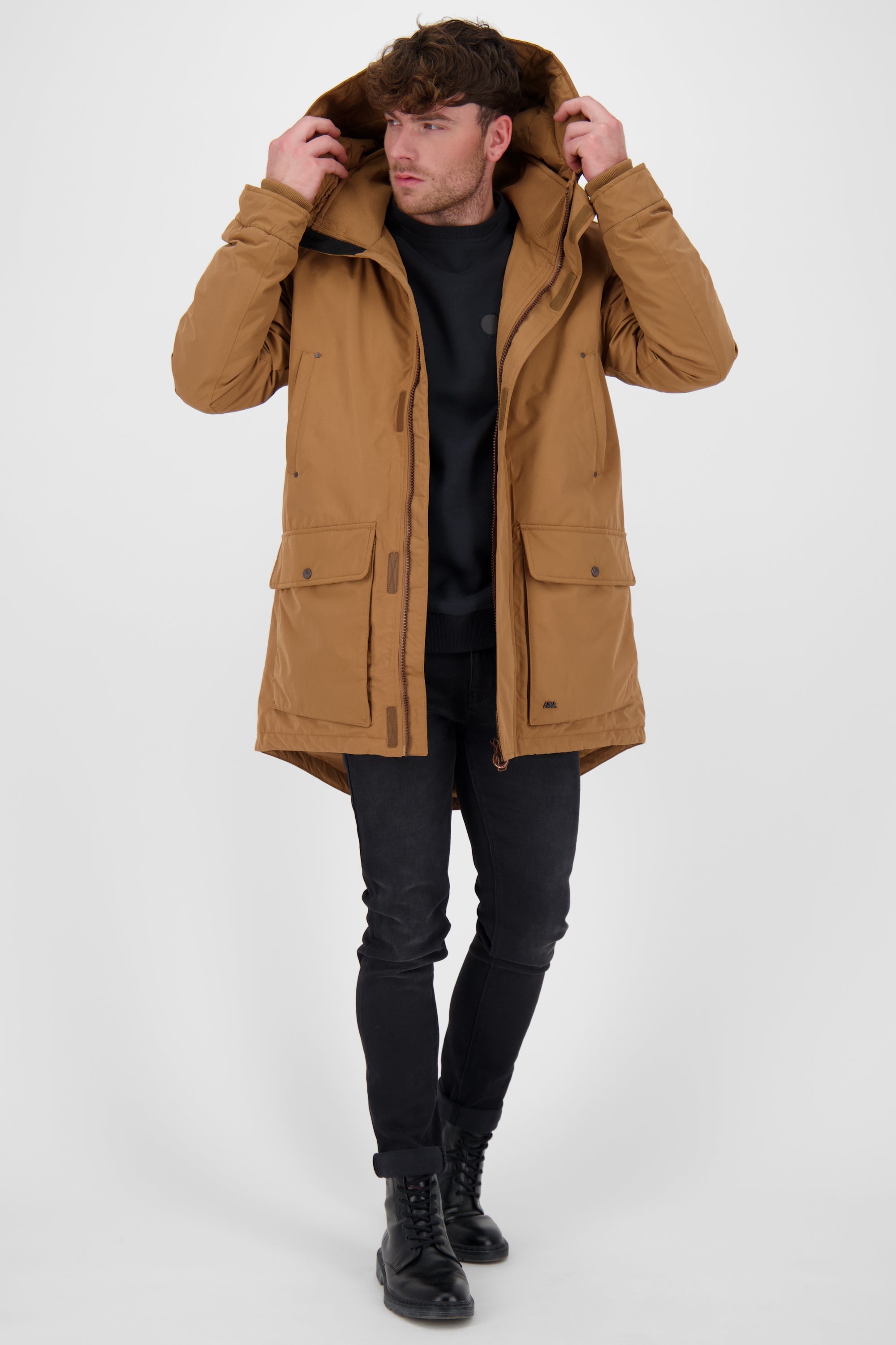 RonAK A Winterjacke Herren warm gefüttert Braun