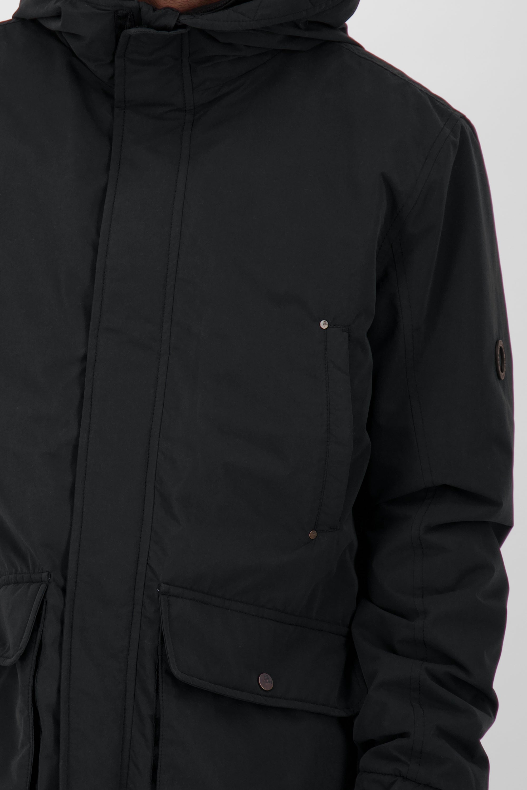 RonAK A Winterjacke Herren warm gefüttert Schwarz