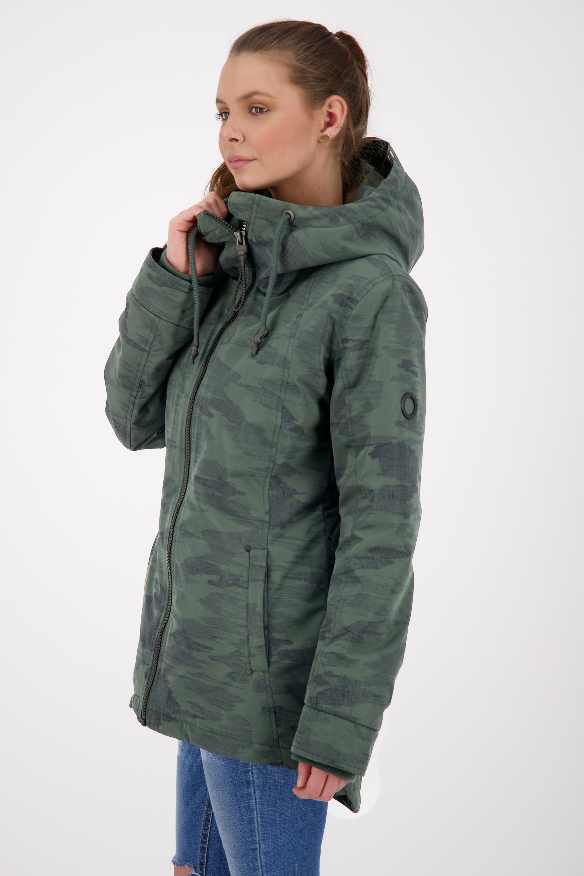 Damenjacke von Alife and Kickin - LilouAK B mit sportivem Design Dunkelgrün