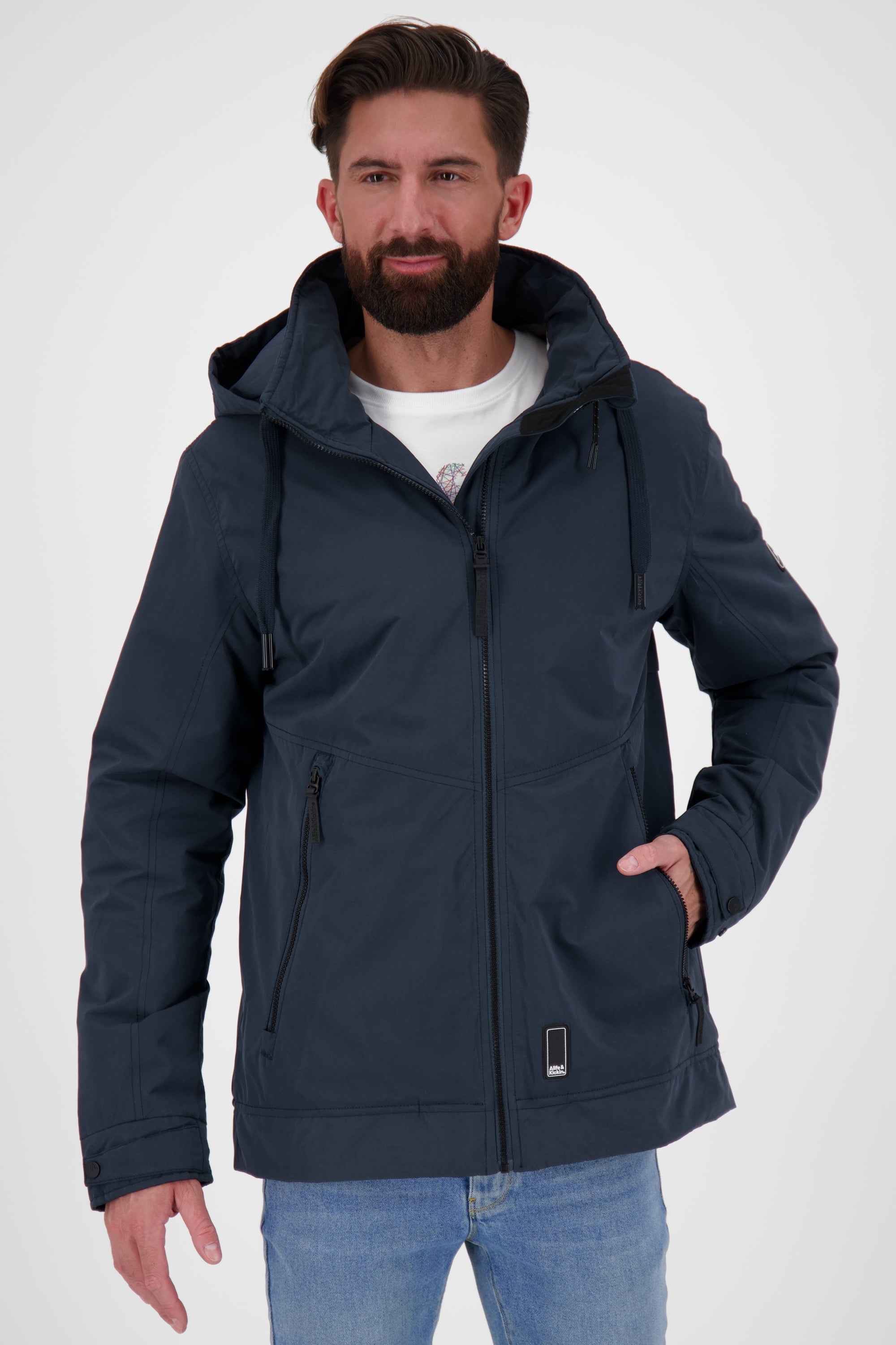 Don EstebanAK A Winterjacke Herren mit Kapuze Dunkelblau