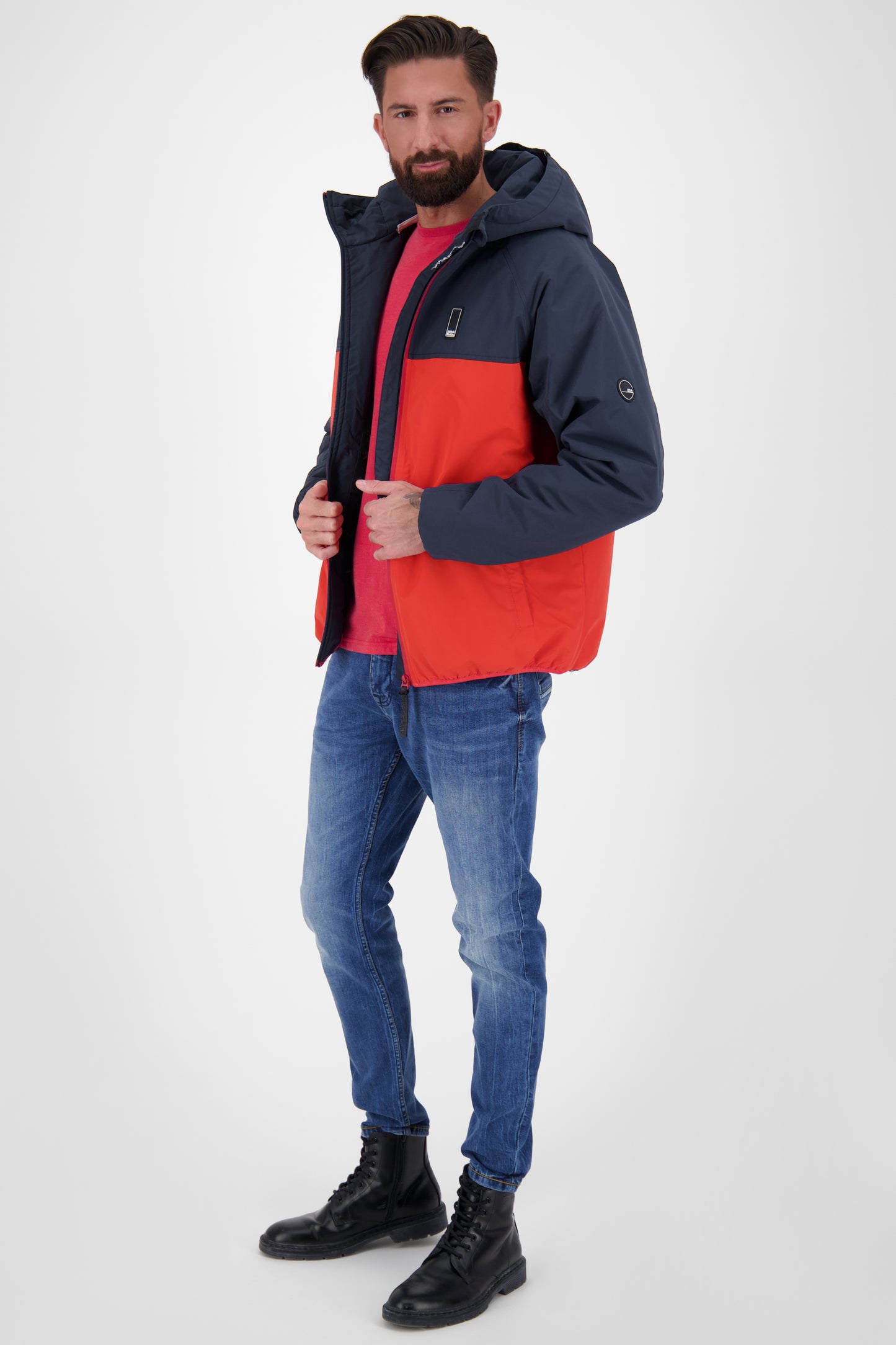Stylische Herrenjacke für Wind und Wetter – Mr DiamondAK A Rot