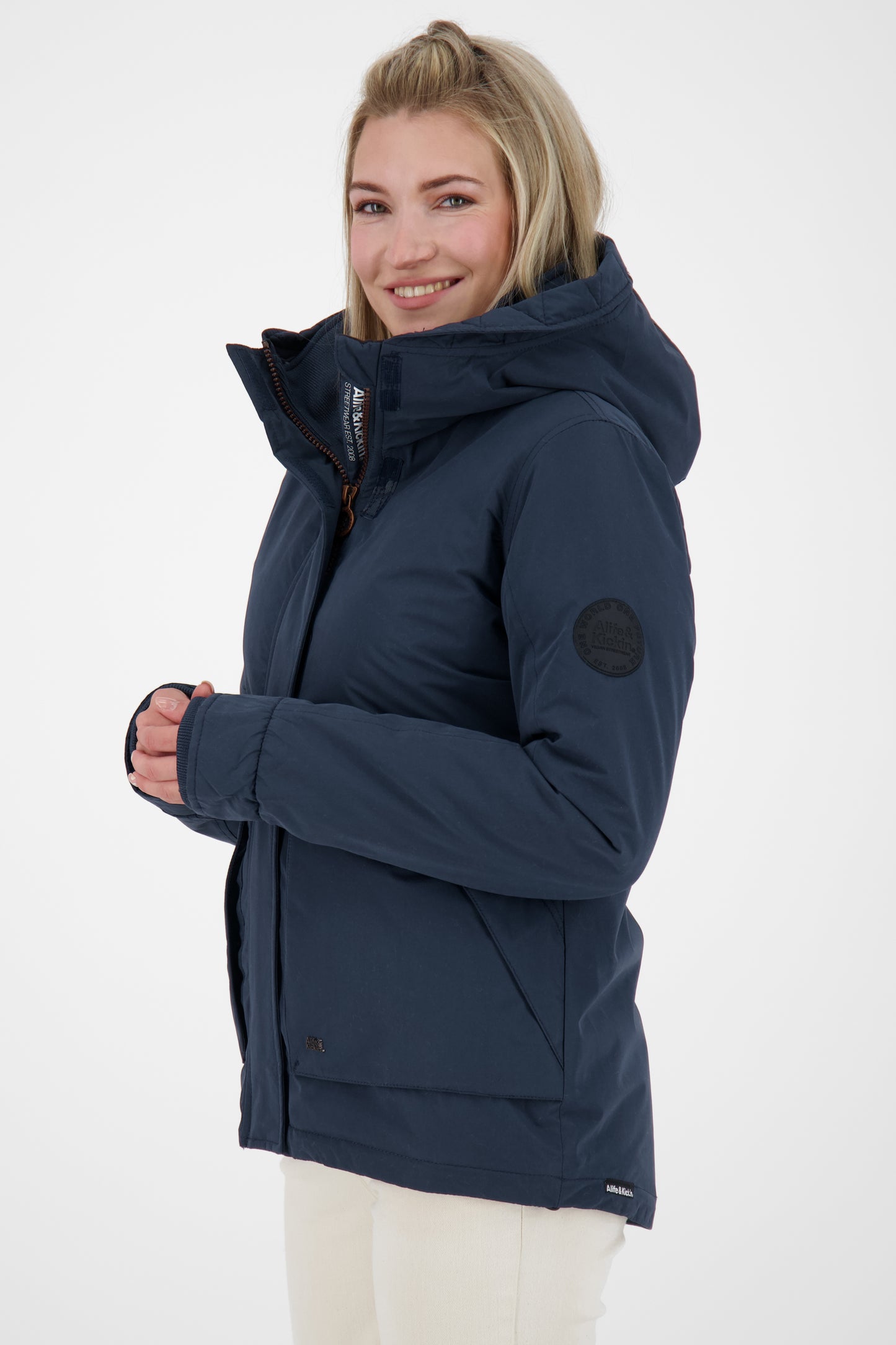 Alife and Kickin NaomiAK A - sportliche Winterjacke für Damen Dunkelblau