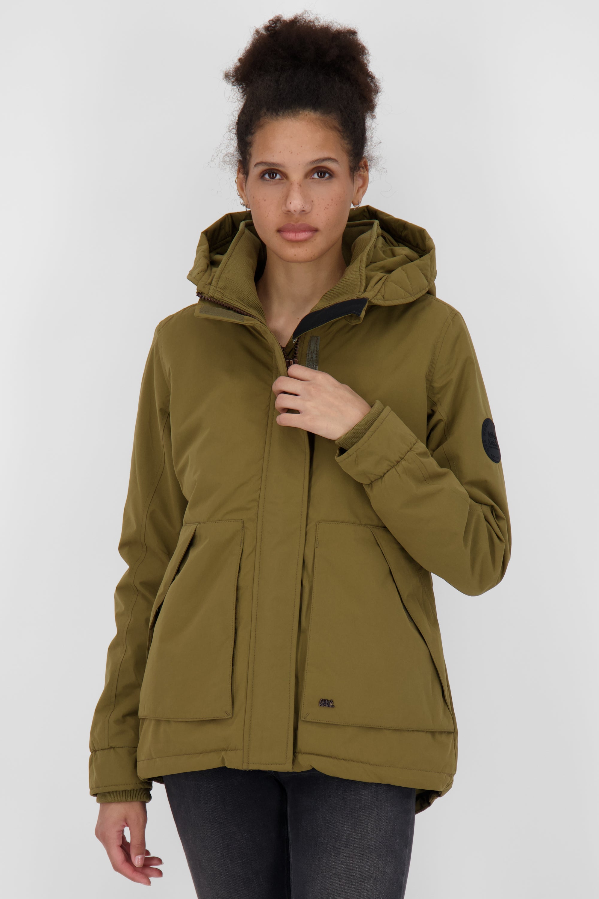 Alife and Kickin NaomiAK A - sportliche Winterjacke für Damen Dunkelgrün