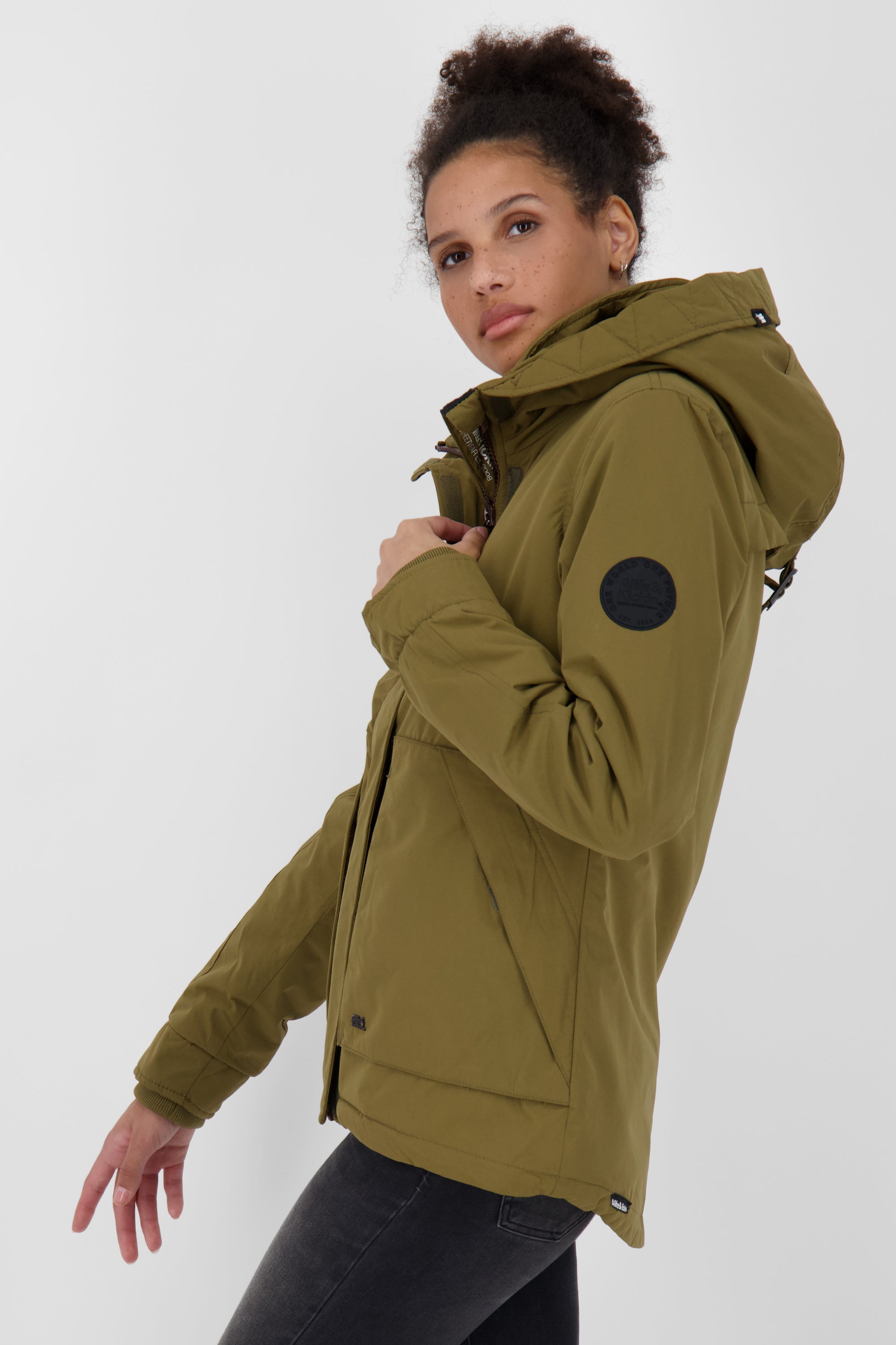 Alife and Kickin NaomiAK A - sportliche Winterjacke für Damen Dunkelgrün