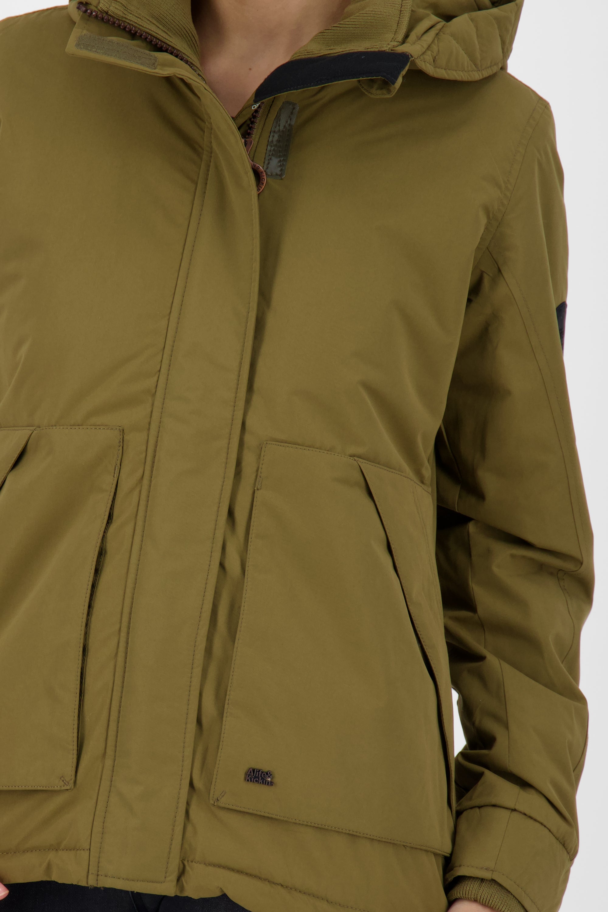 Alife and Kickin NaomiAK A - sportliche Winterjacke für Damen Dunkelgrün