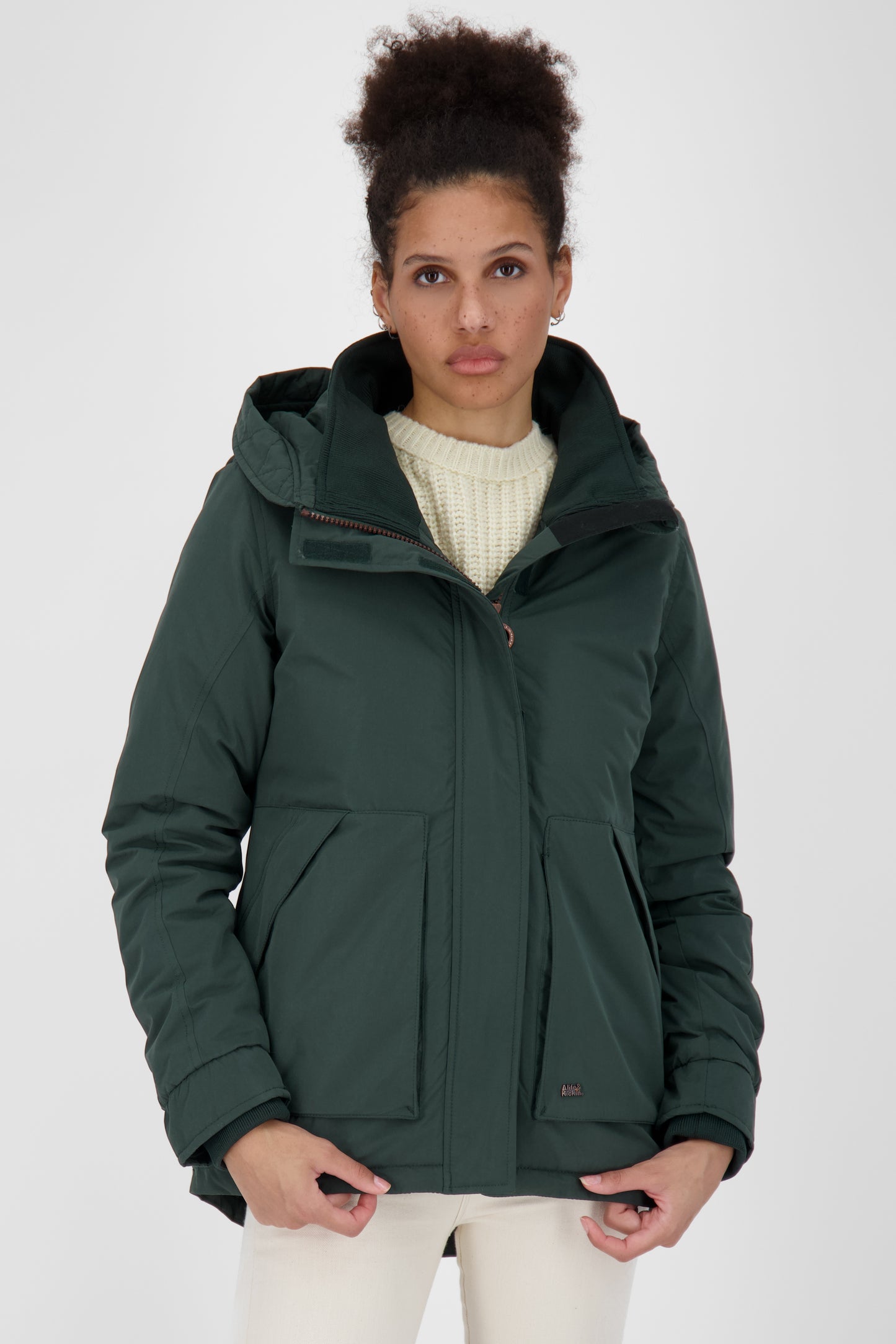 Alife and Kickin NaomiAK A - sportliche Winterjacke für Damen Dunkelgrün