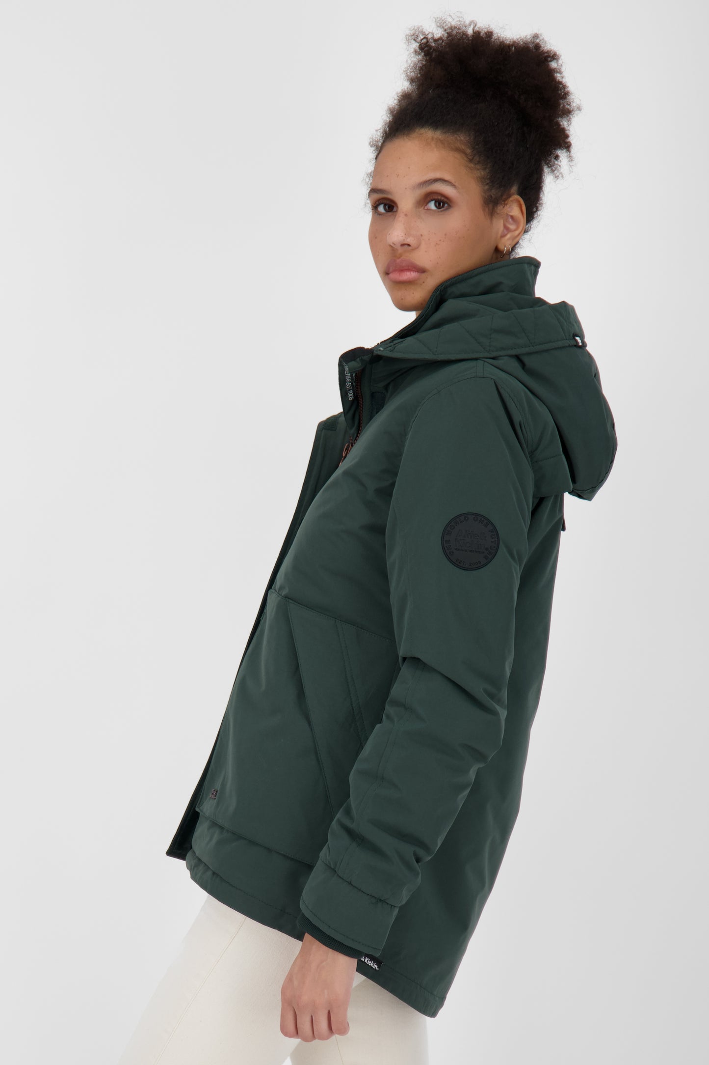 Alife and Kickin NaomiAK A - sportliche Winterjacke für Damen Dunkelgrün