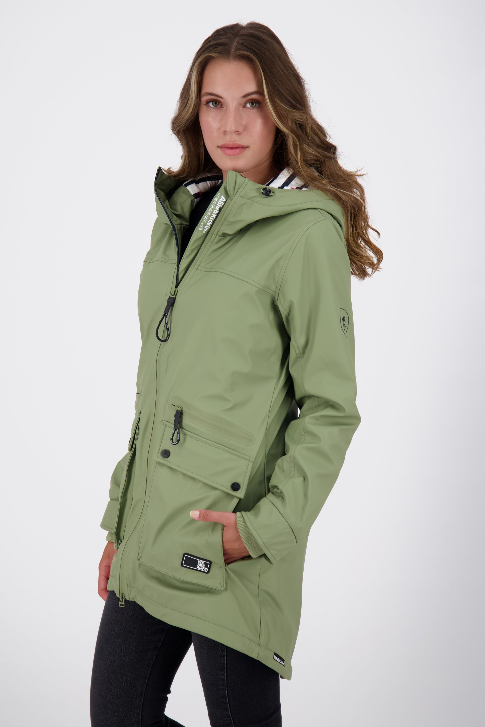 Regenmantel AudreyAK A - warm & modisch in bunten Farben Grün