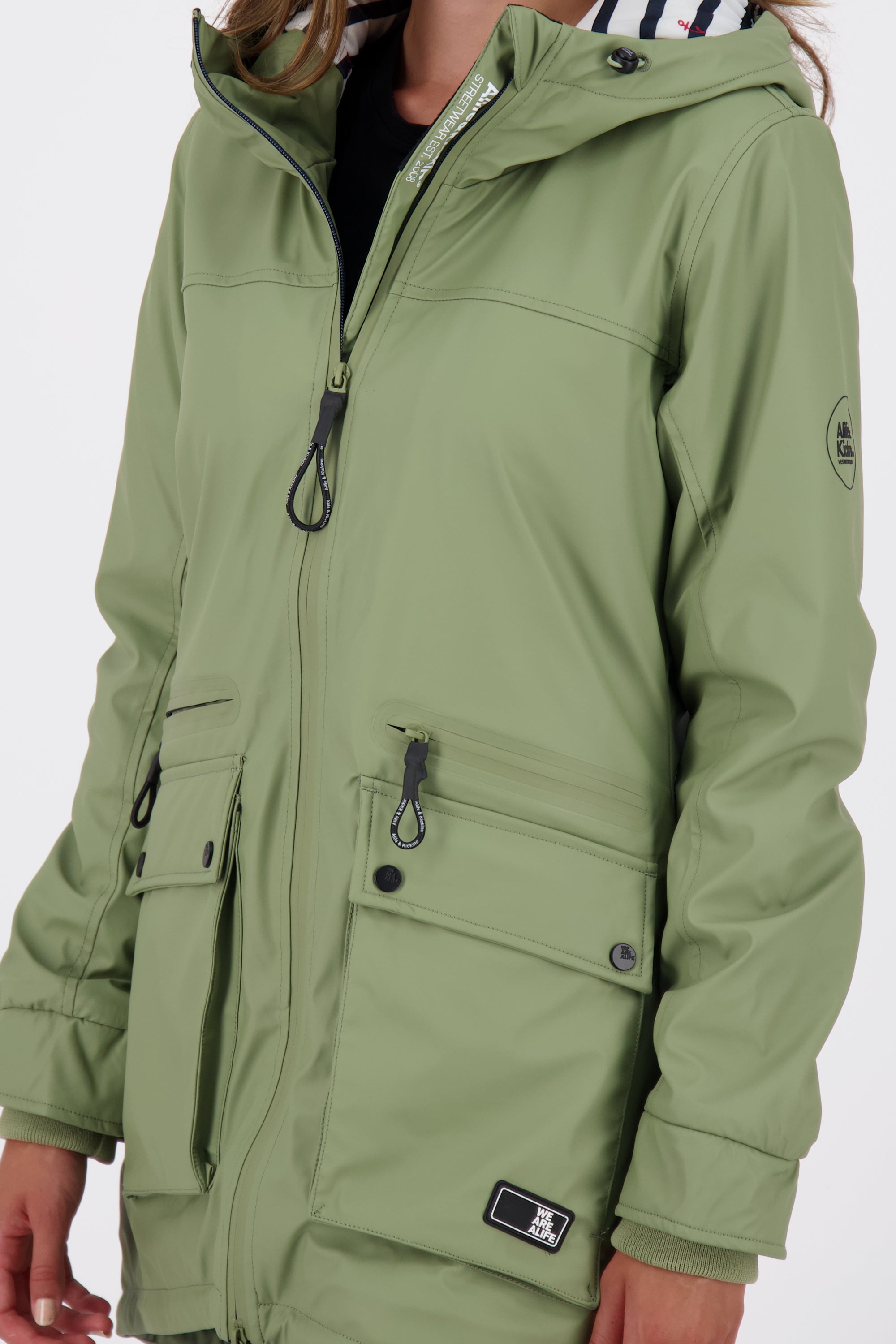 Regenmantel AudreyAK A - warm & modisch in bunten Farben Grün