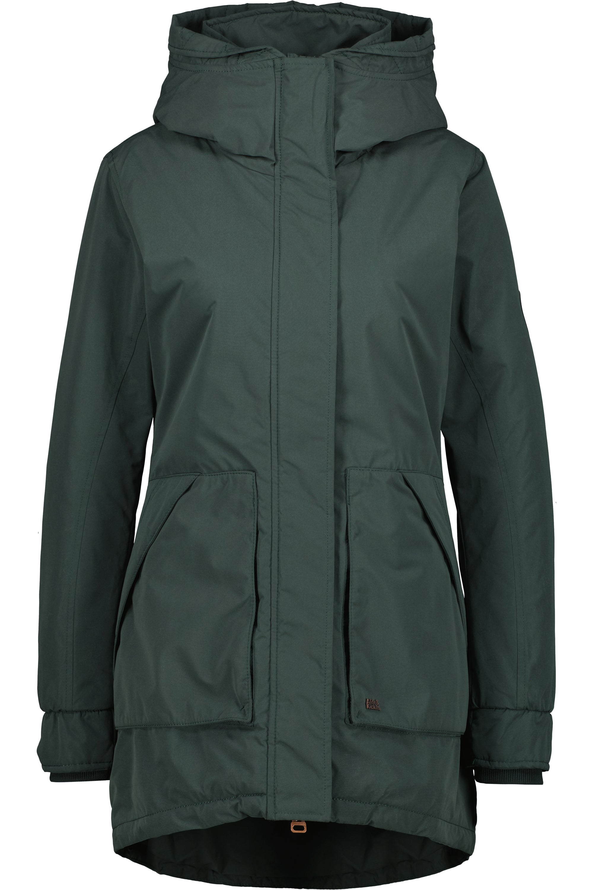 Alife and Kickin: Damen Winterjacke FloraAK A für kalte Tage Dunkelgrün