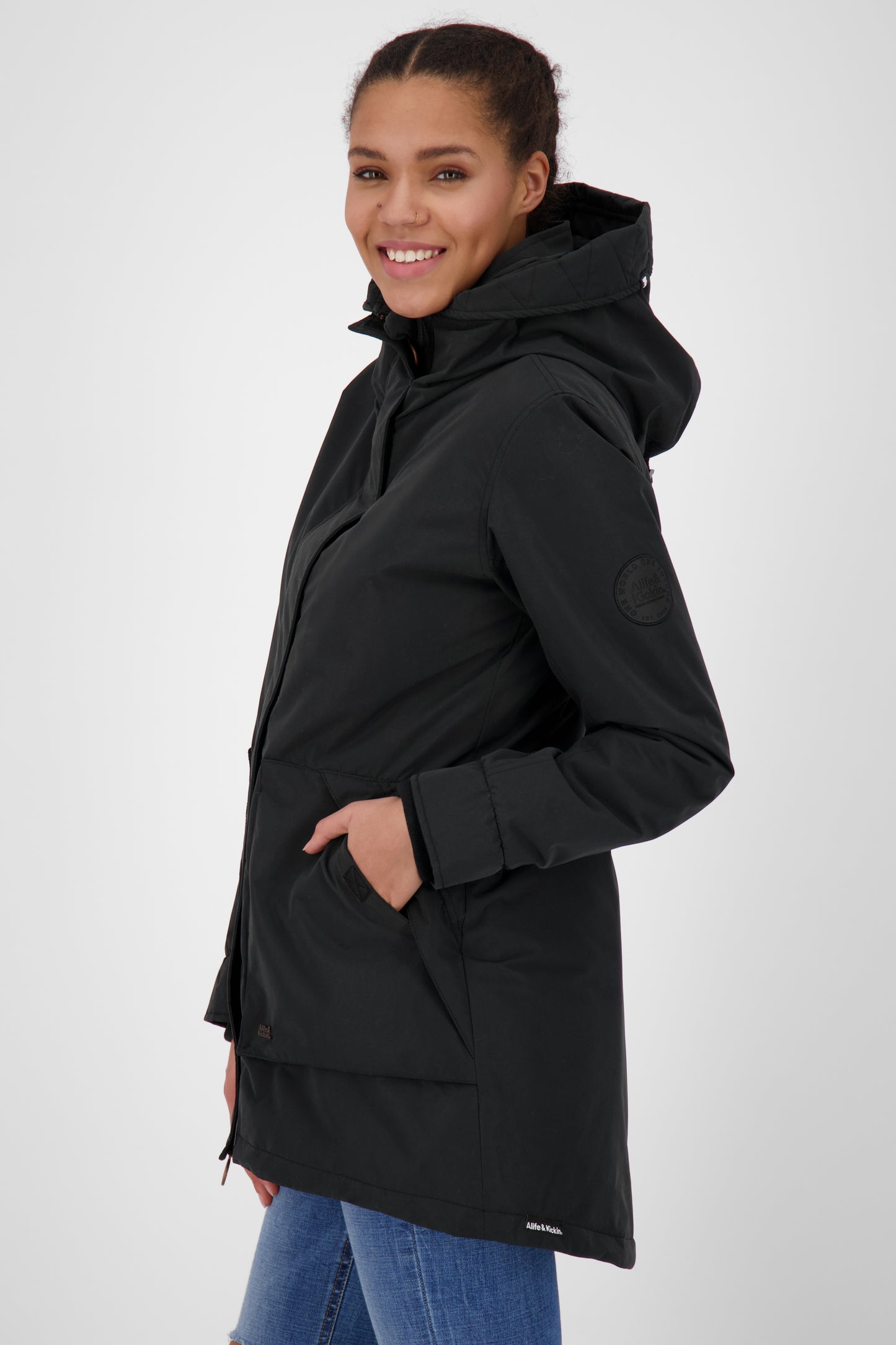 Alife and Kickin: Damen Winterjacke FloraAK A für kalte Tage Schwarz