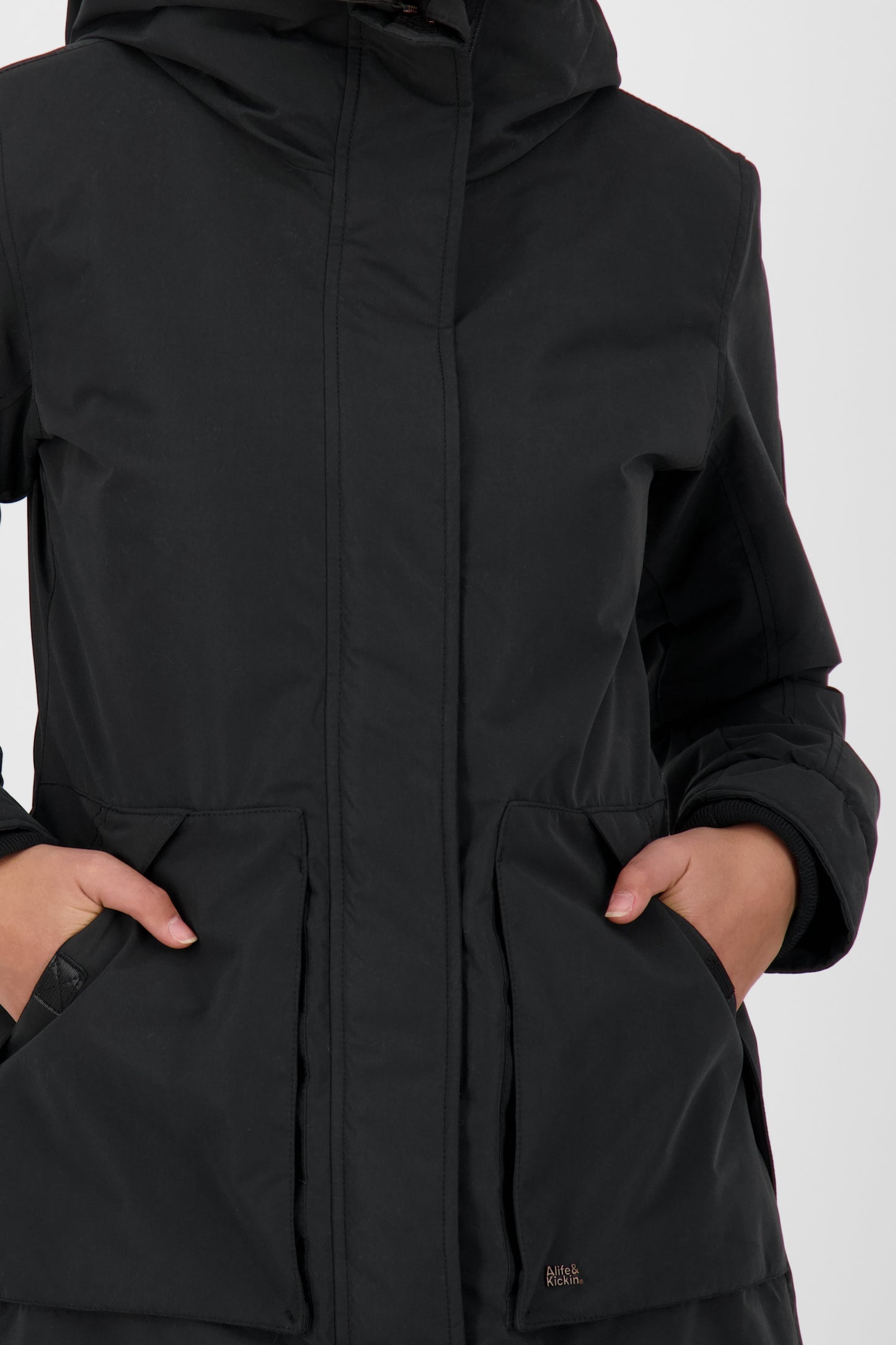 Alife and Kickin: Damen Winterjacke FloraAK A für kalte Tage Schwarz