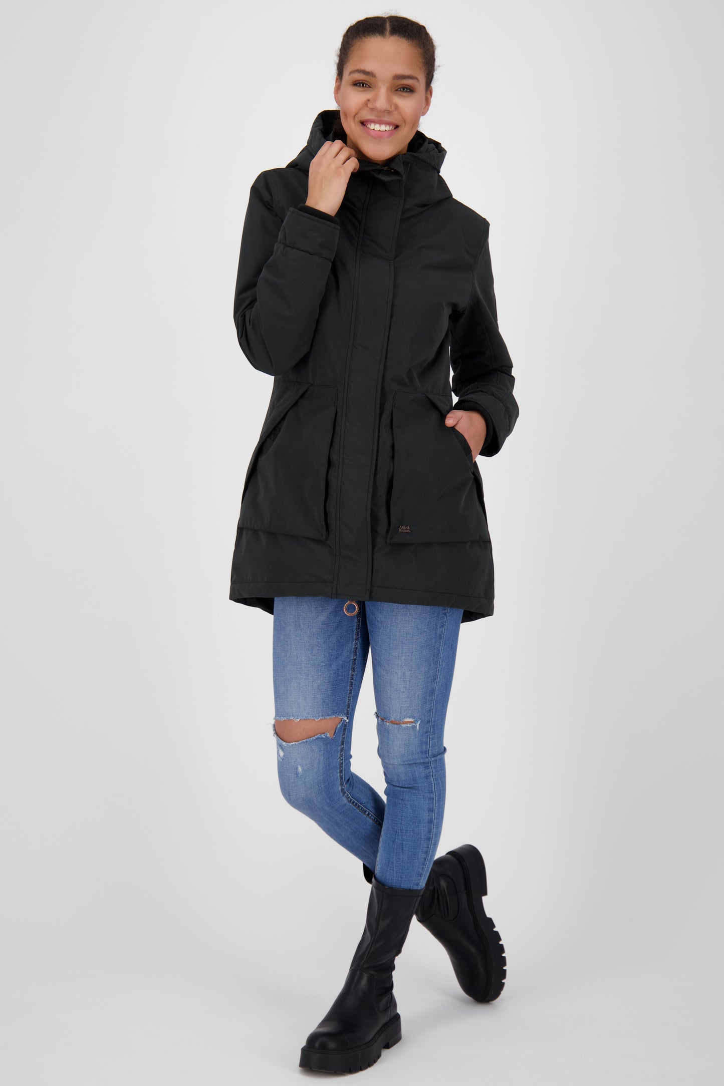 Alife and Kickin: Damen Winterjacke FloraAK A für kalte Tage Schwarz