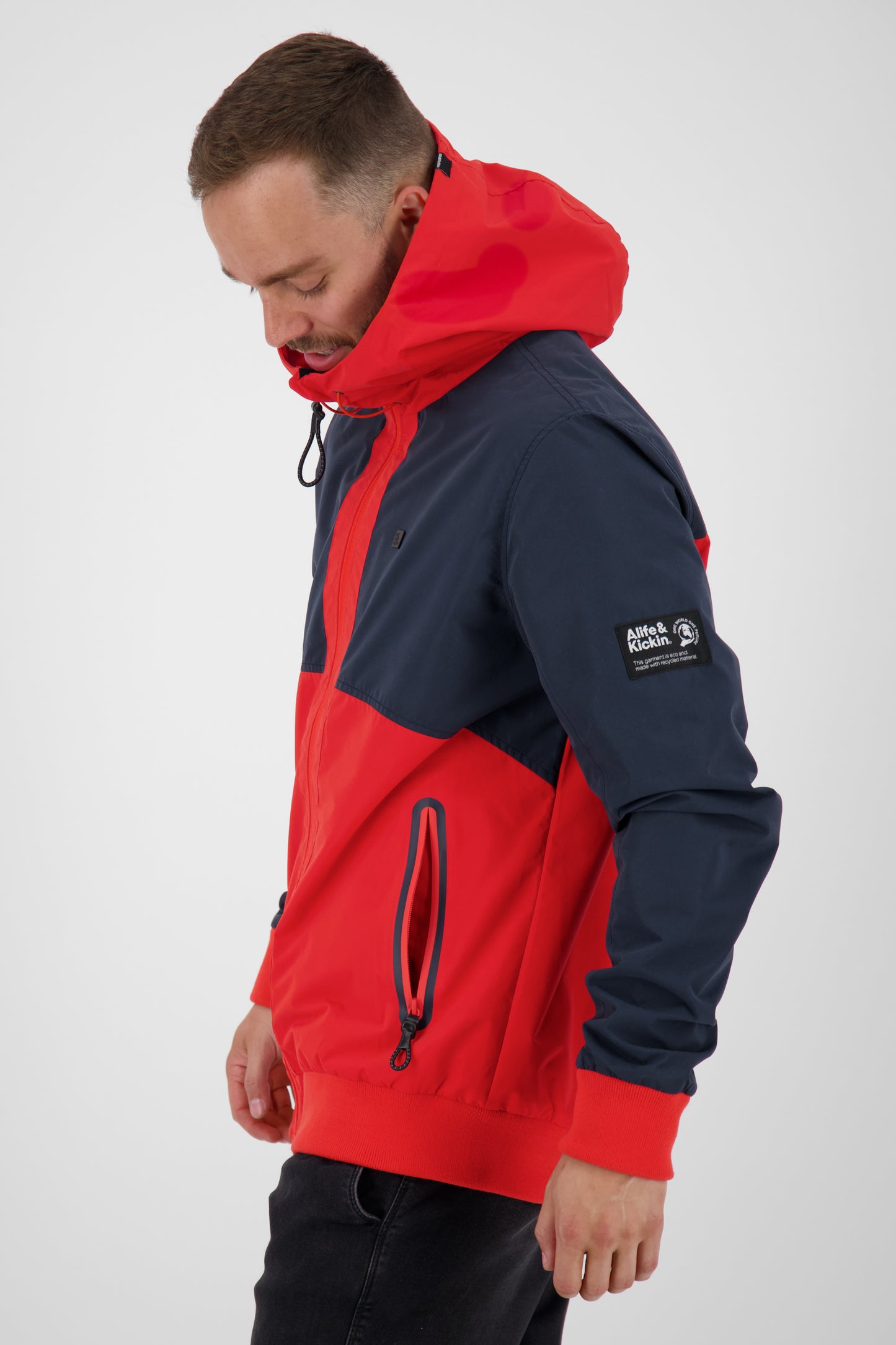 Leichte Herrenjacke DylanAK - sportlich und praktisch für die Übergangszeit Rot