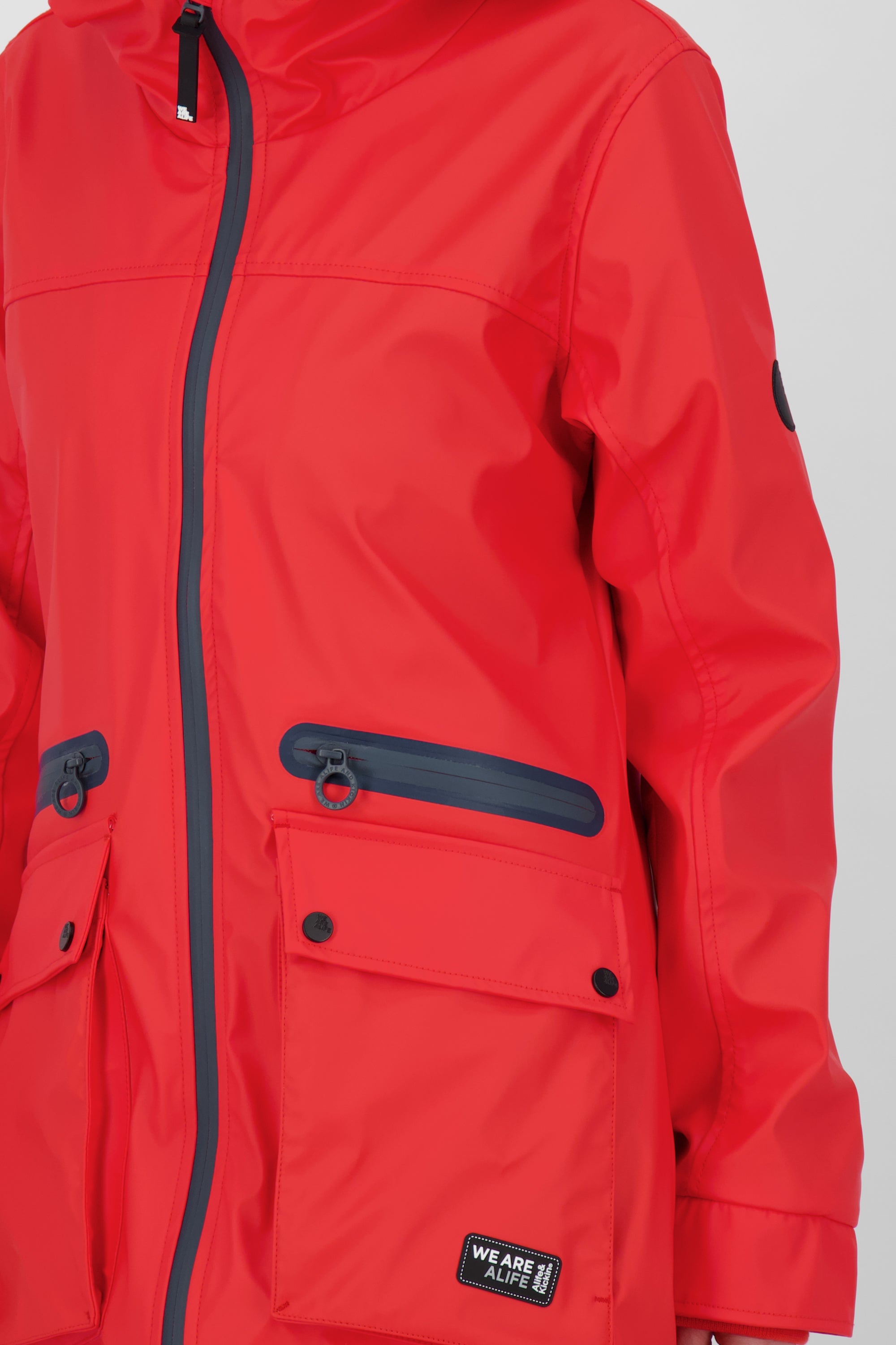 AudreyAK Regenjacke für Damen - Modisch und funktional Rot