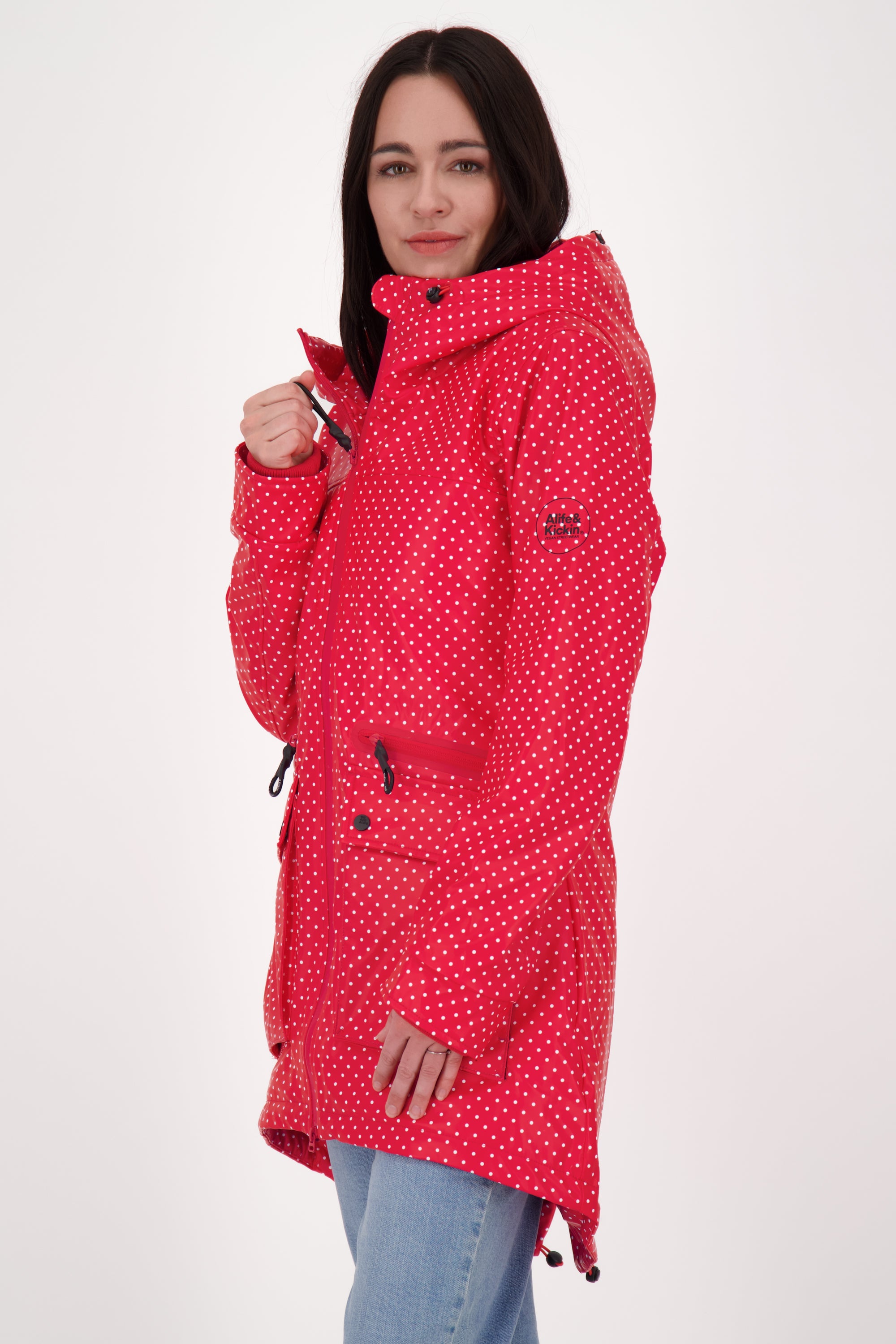 Damen Regenjacke AudreyAK B - Warm und wetterfest Rot