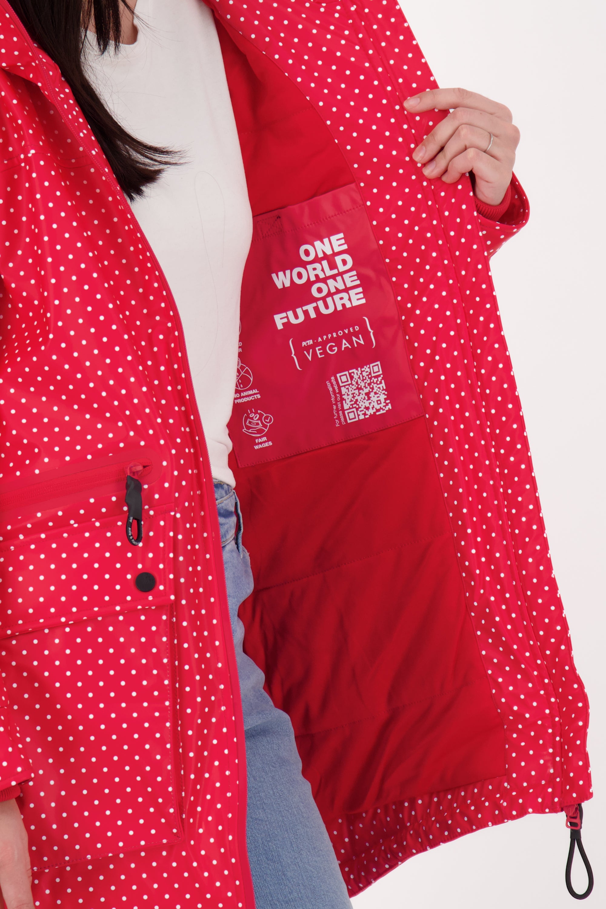 Damen Regenjacke AudreyAK B - Warm und wetterfest Rot