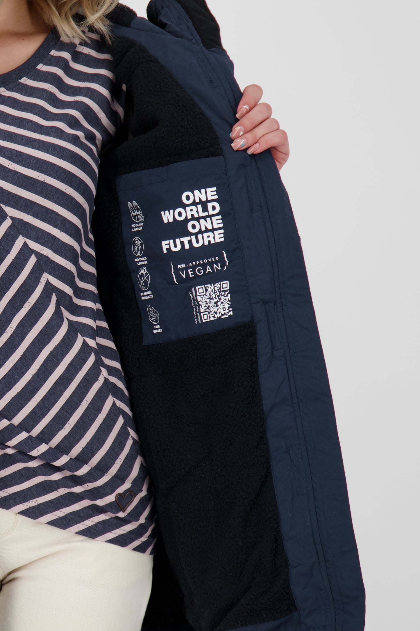 Alife and Kickin CharlotteAK A Damenjacke für Übergangszeit Dunkelblau