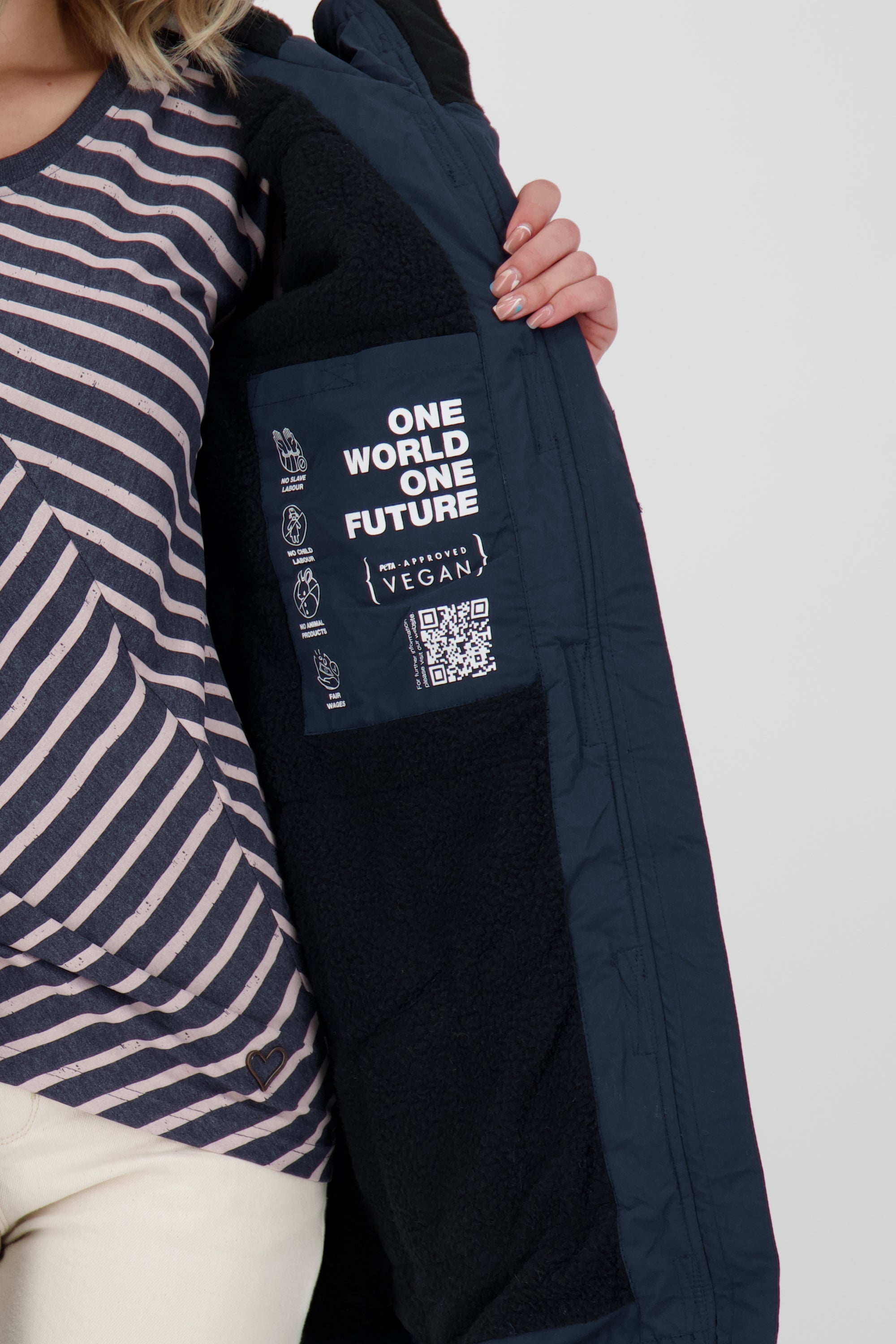 Alife and Kickin CharlotteAK A Damenjacke für Übergangszeit Dunkelblau