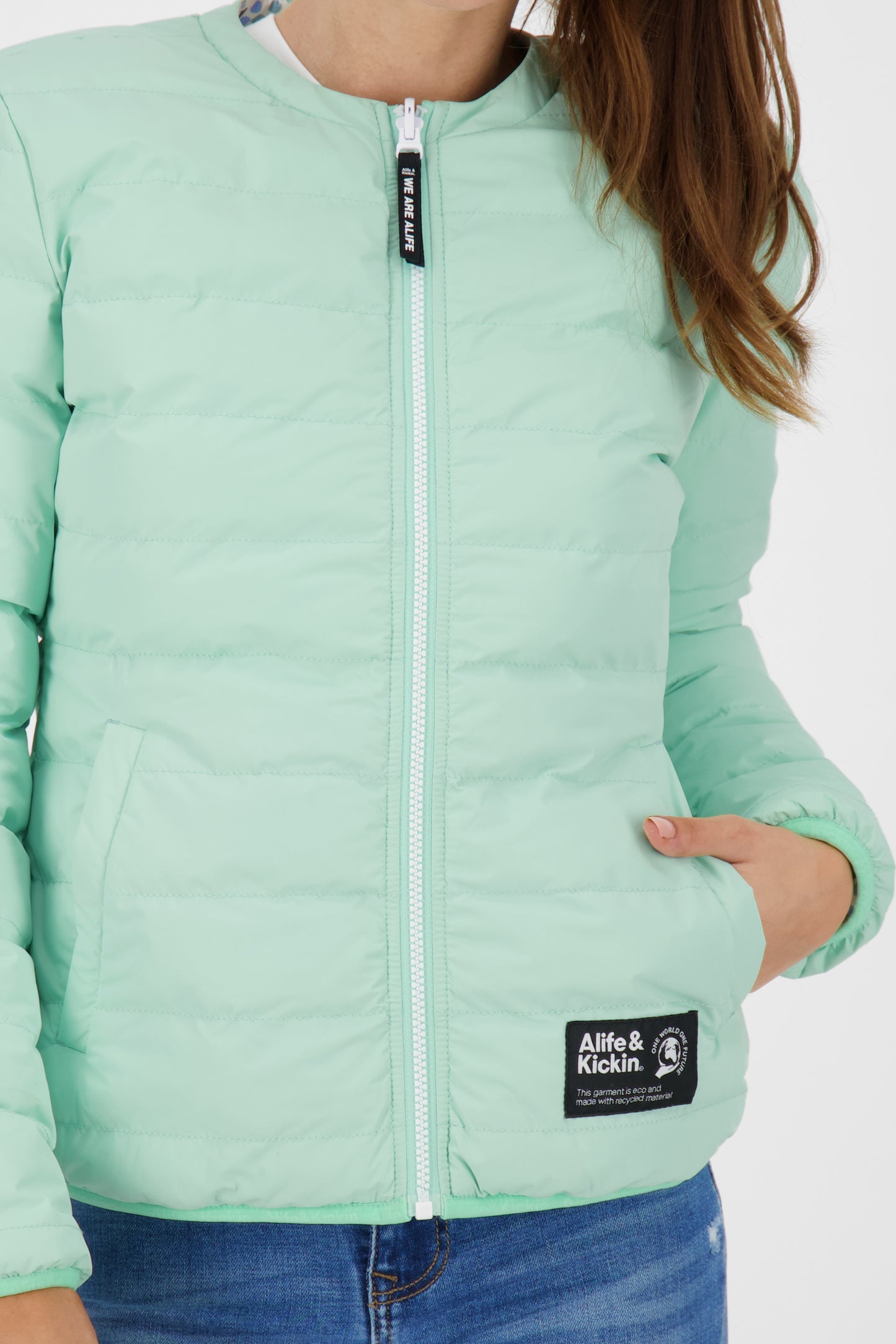 Beidseitig tragbare Damen Wendejacke - NovaAK von Alife and Kickin Hellgrün