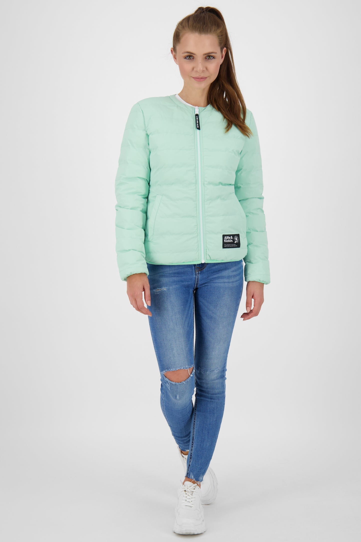 Beidseitig tragbare Damen Wendejacke - NovaAK von Alife and Kickin Hellgrün