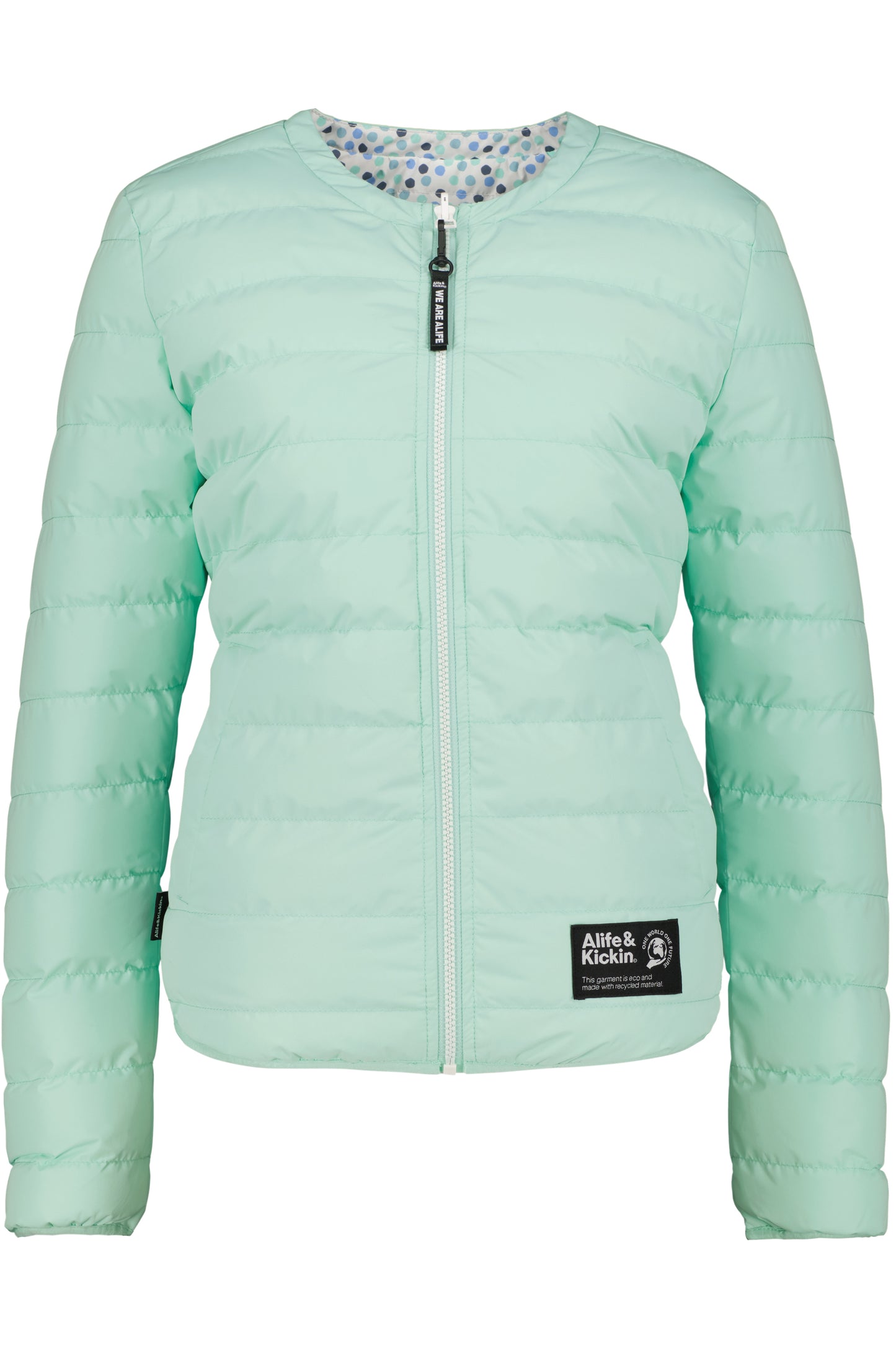 Beidseitig tragbare Damen Wendejacke - NovaAK von Alife and Kickin Hellgrün