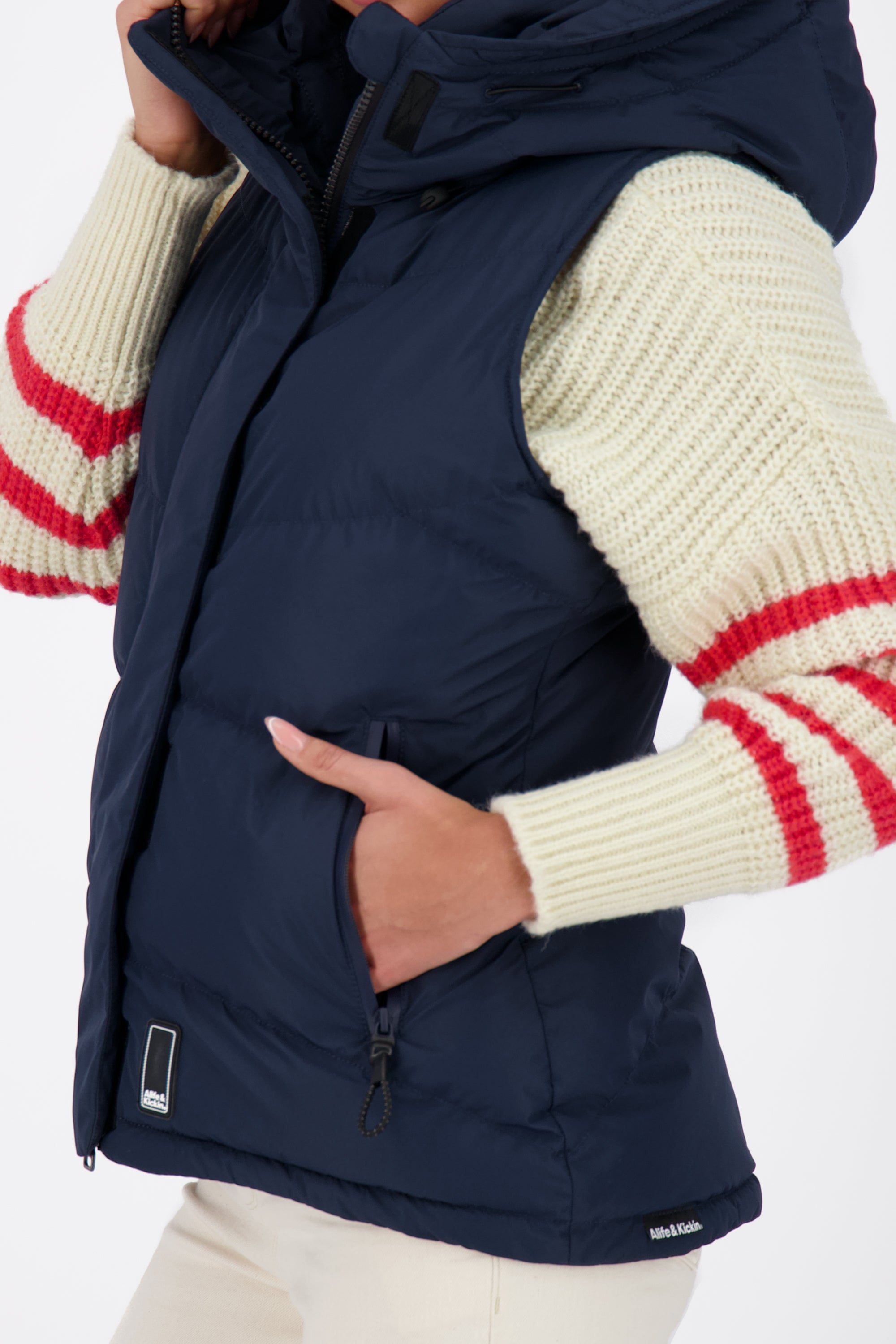 JunisAK A Steppweste Damen warm gefüttert Dunkelblau