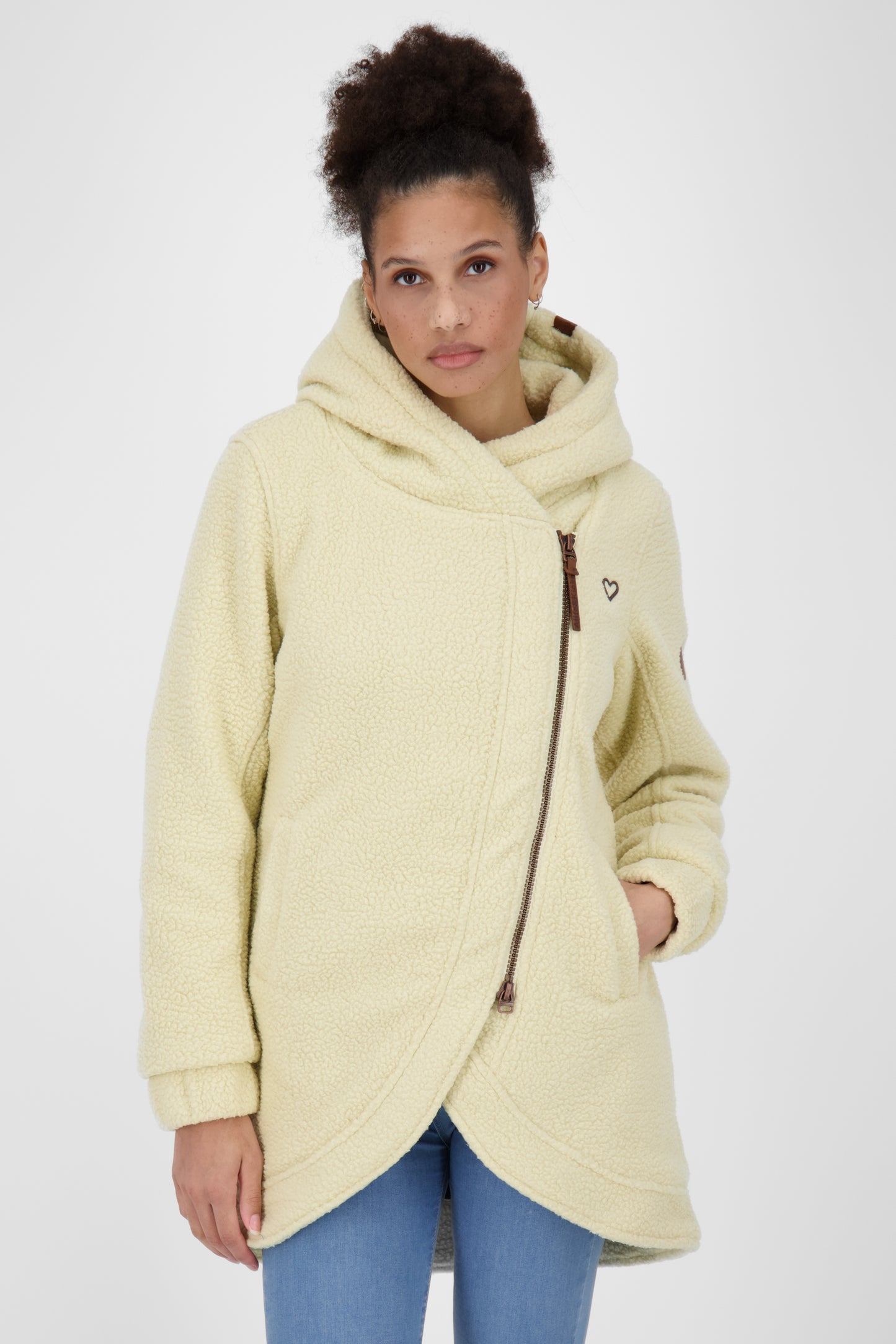 CarlottaAK G - Kuschelige Damen-Teddyjacke Beige