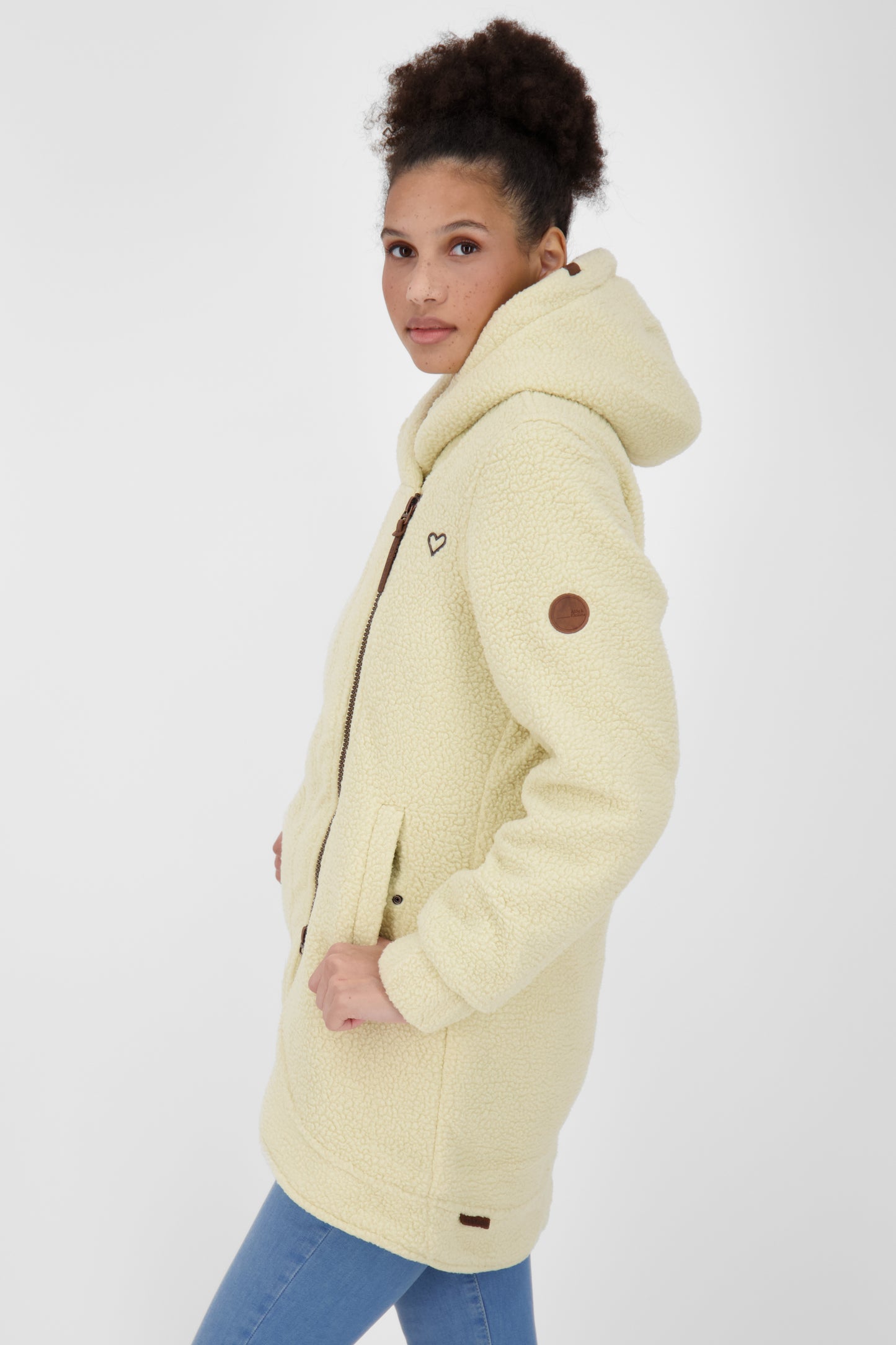CarlottaAK G - Kuschelige Damen-Teddyjacke Beige