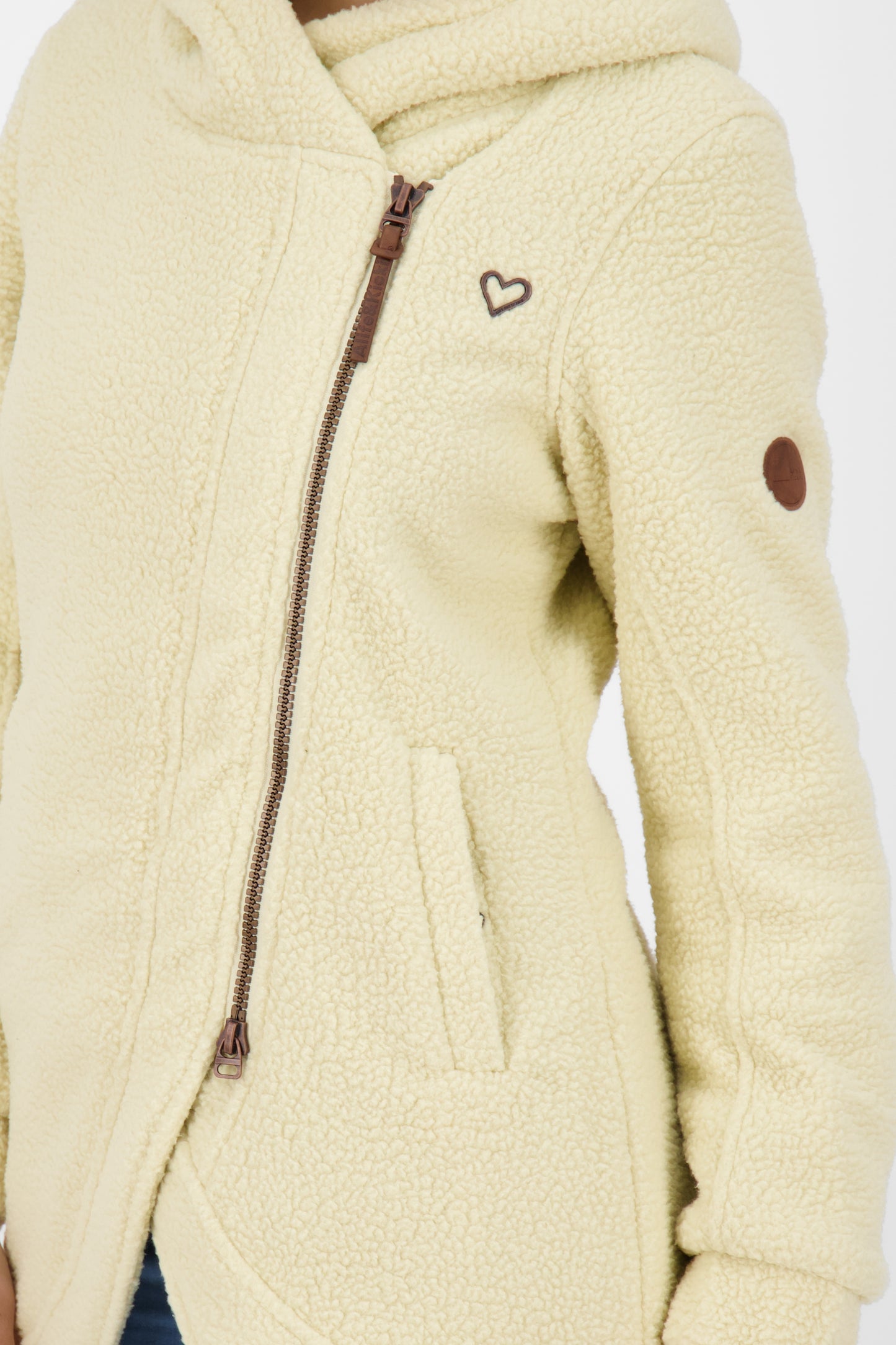 CarlottaAK G - Kuschelige Damen-Teddyjacke Beige