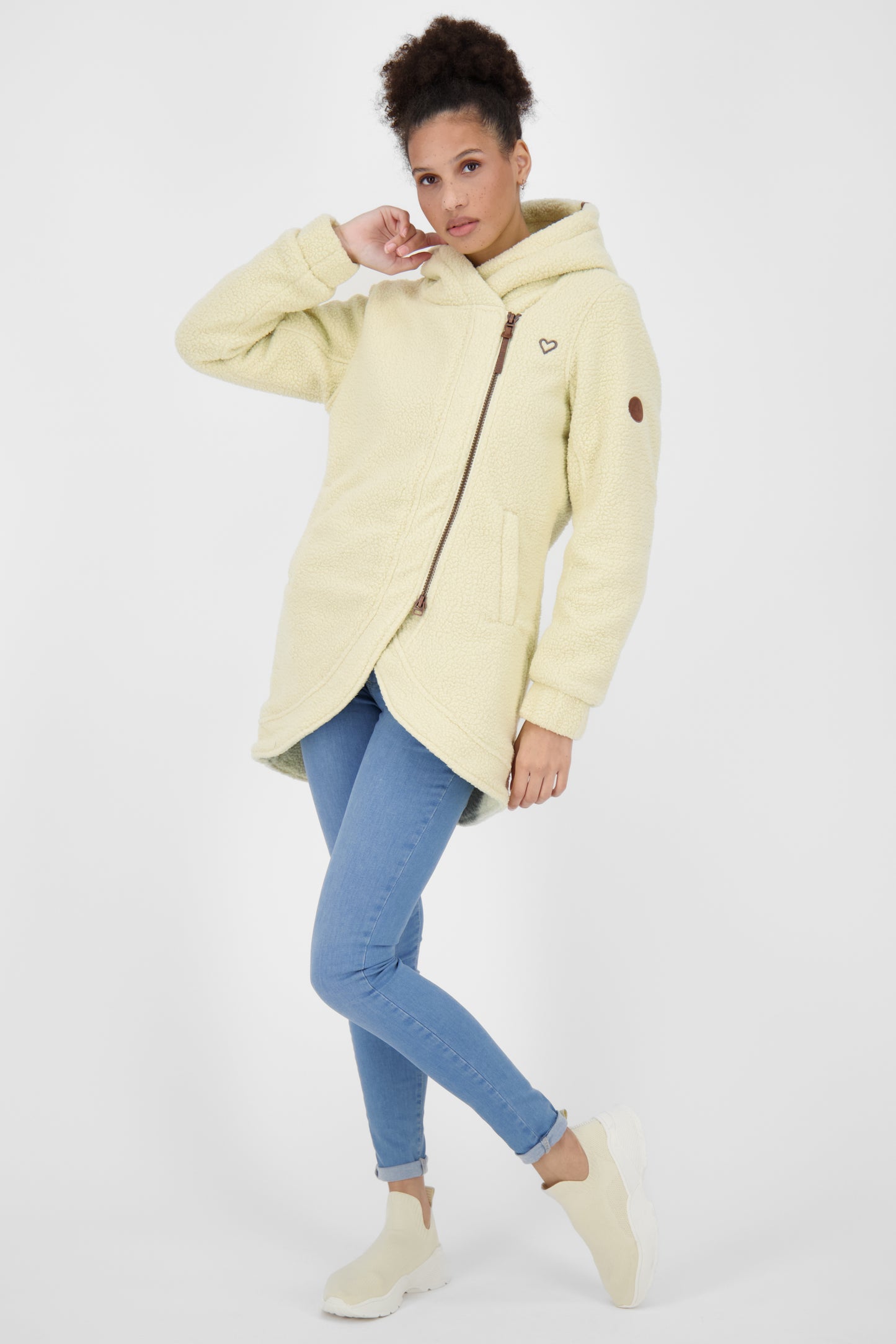 CarlottaAK G - Kuschelige Damen-Teddyjacke Beige