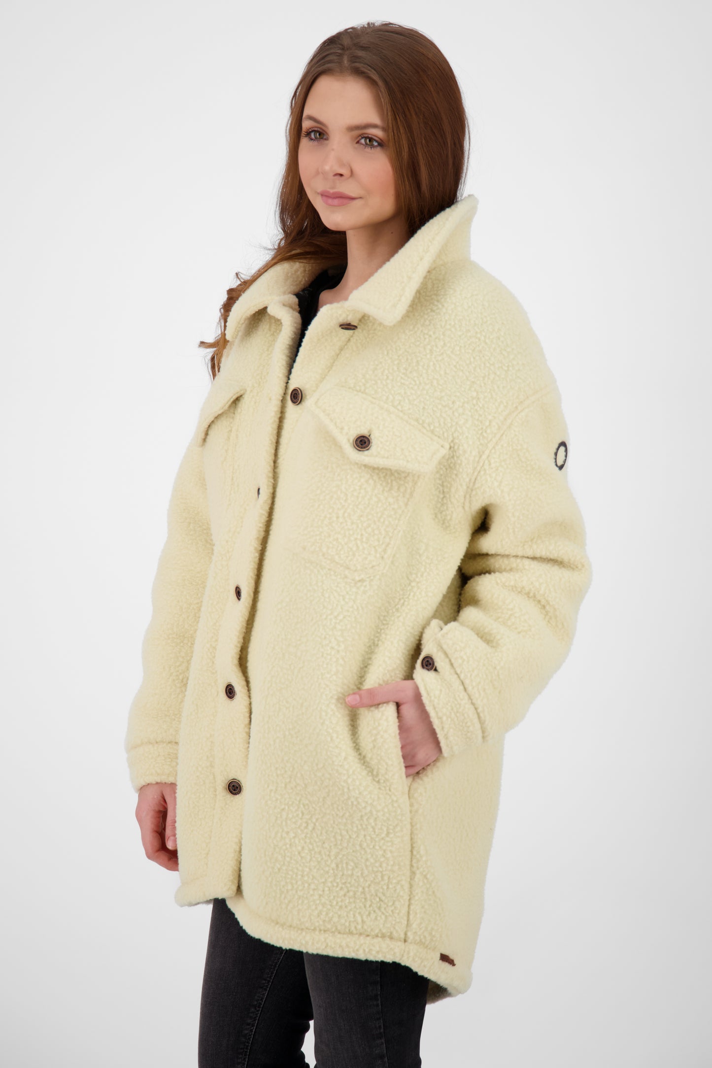 CarolinaAK G - Kuschelige Damen Teddyjacke für alle Fälle Beige