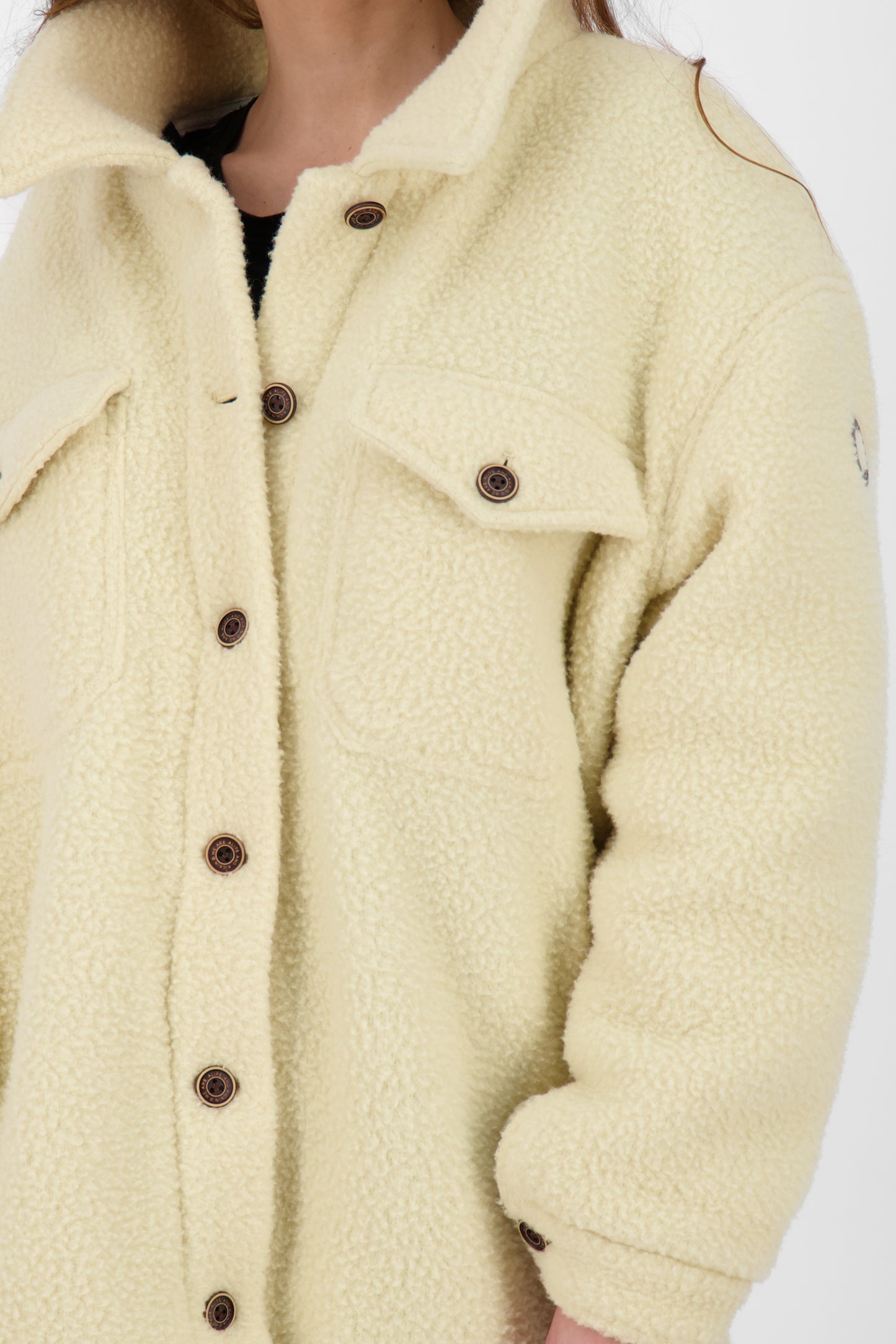 CarolinaAK G - Kuschelige Damen Teddyjacke für alle Fälle Beige
