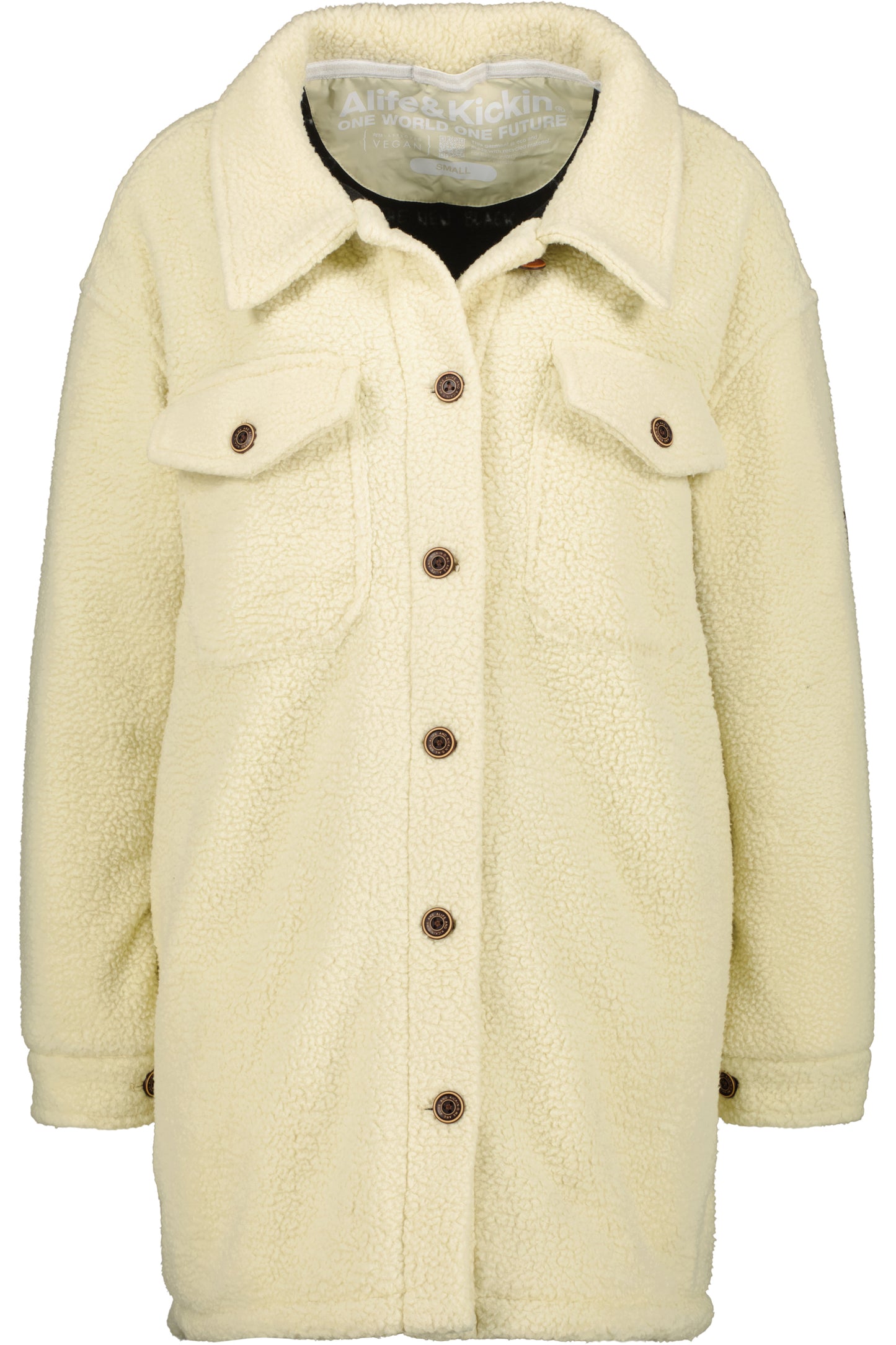 CarolinaAK G - Kuschelige Damen Teddyjacke für alle Fälle Beige