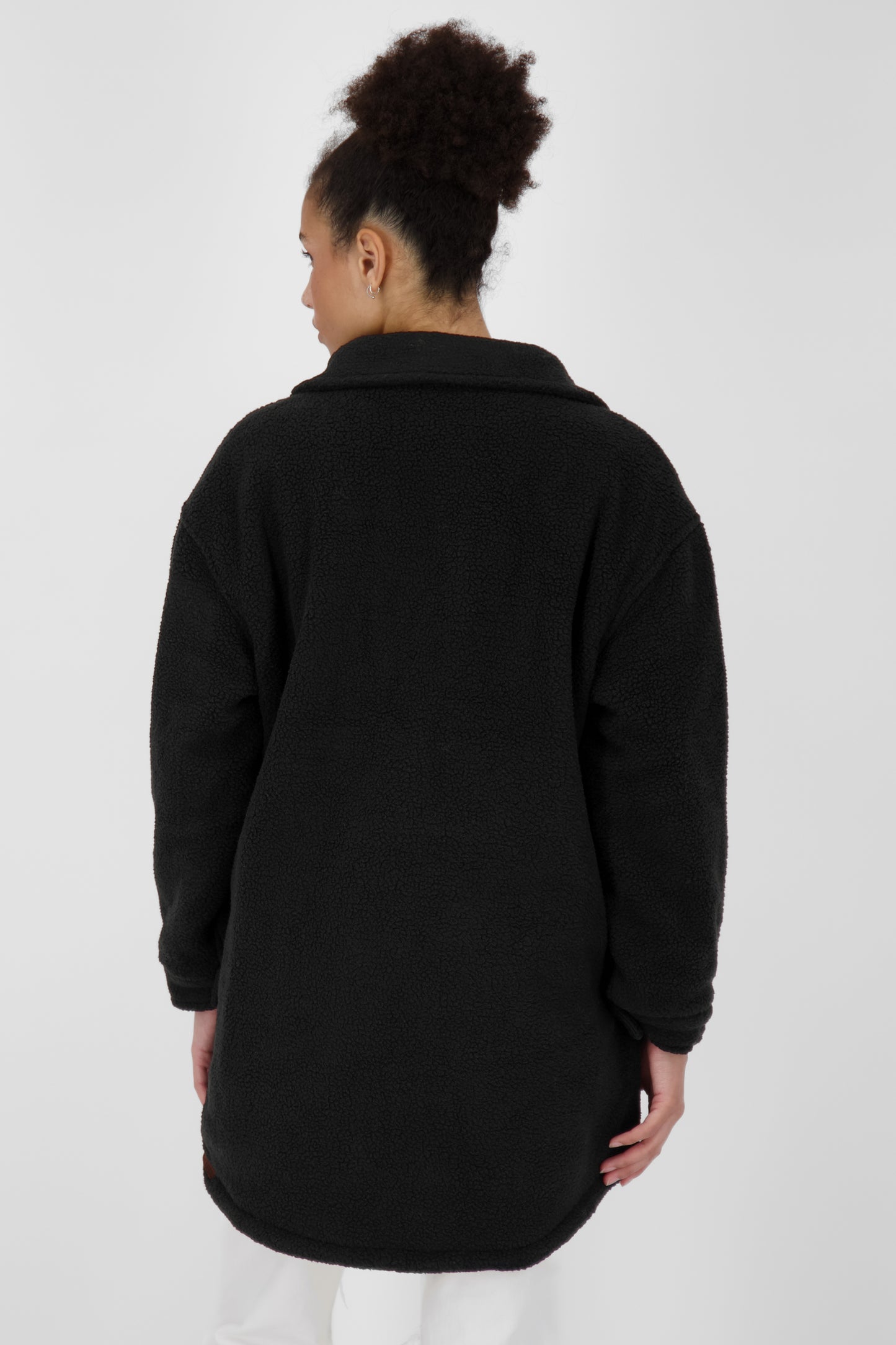 CarolinaAK G - Kuschelige Damen Teddyjacke für alle Fälle Schwarz