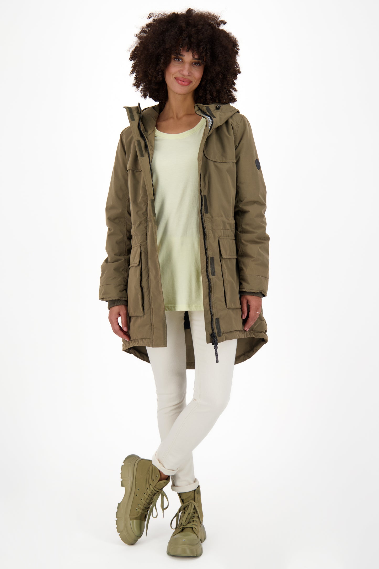 CharlizeAK A - Damen Winterjacke von Alife and Kickin Dunkelgrün