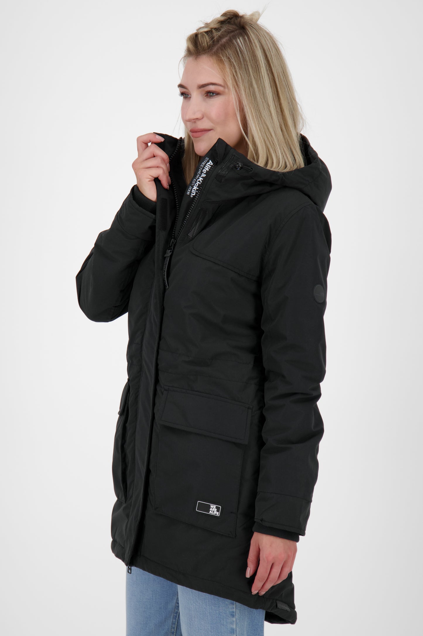 CharlizeAK A - Damen Winterjacke von Alife and Kickin Schwarz