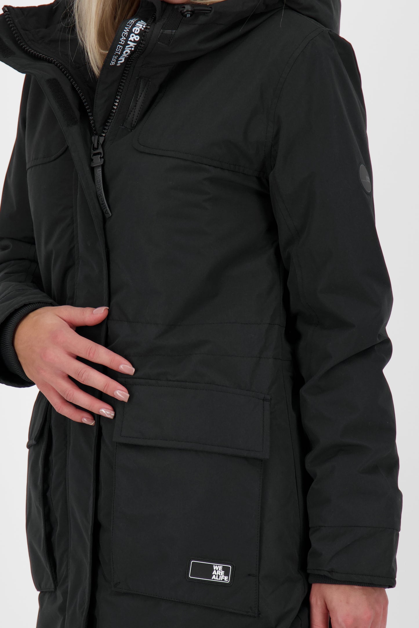 CharlizeAK A - Damen Winterjacke von Alife and Kickin Schwarz
