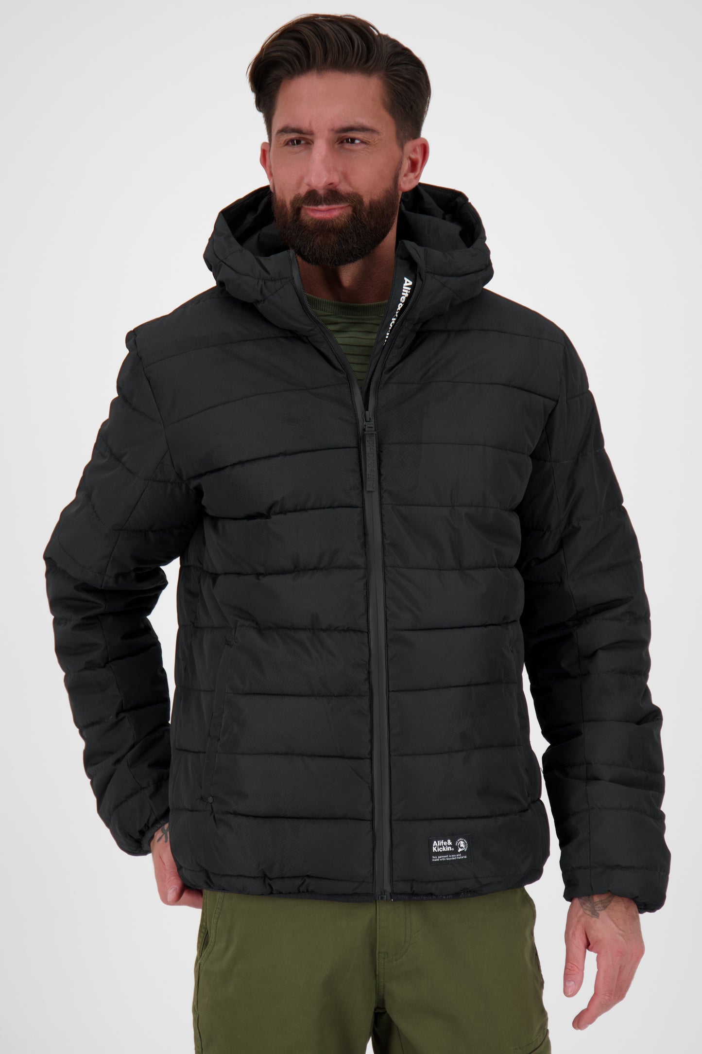Alife and Kickin Herrenjacke Mr WhiteAK B - modische Steppjacke Schwarz