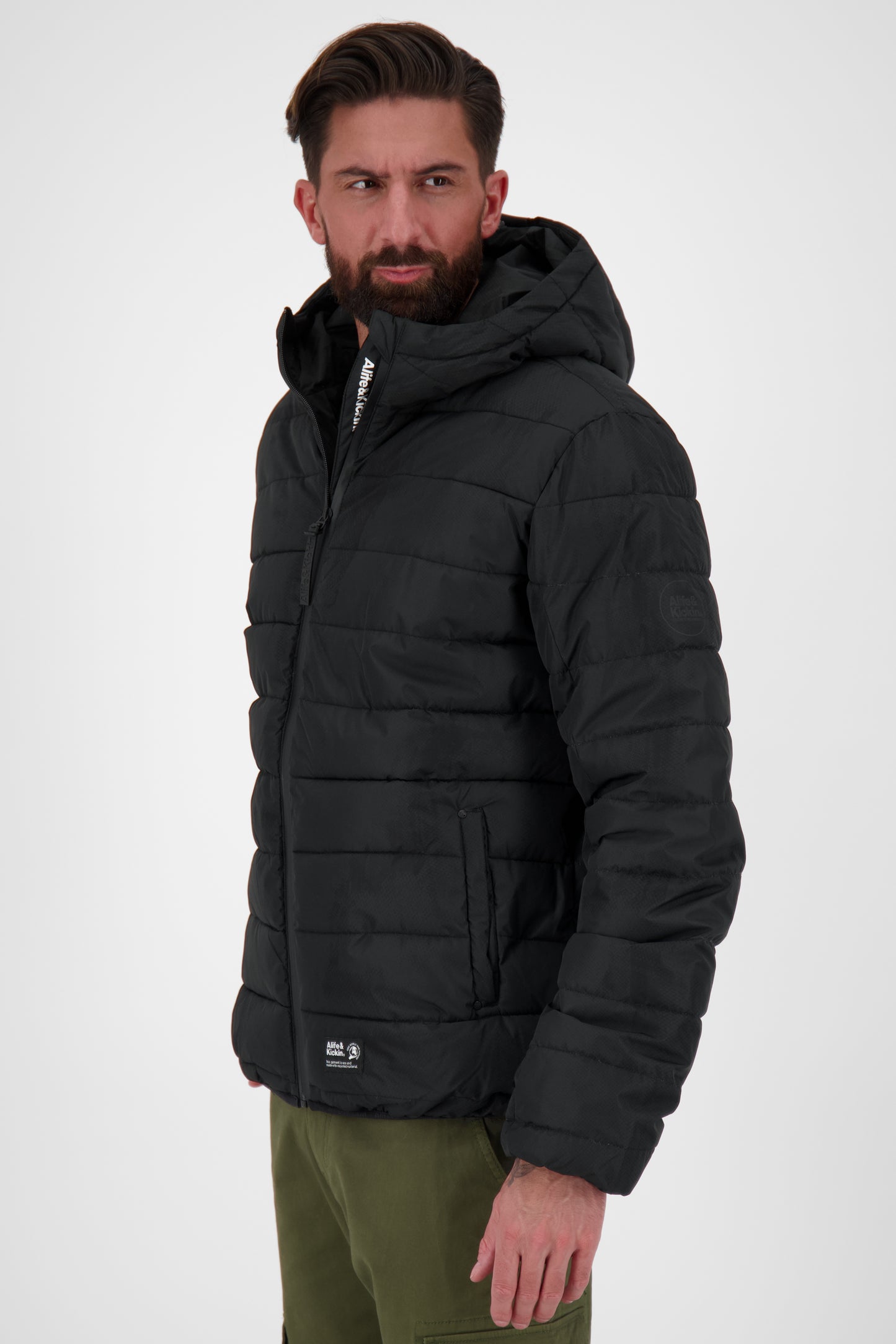 Alife and Kickin Herrenjacke Mr WhiteAK B - modische Steppjacke Schwarz