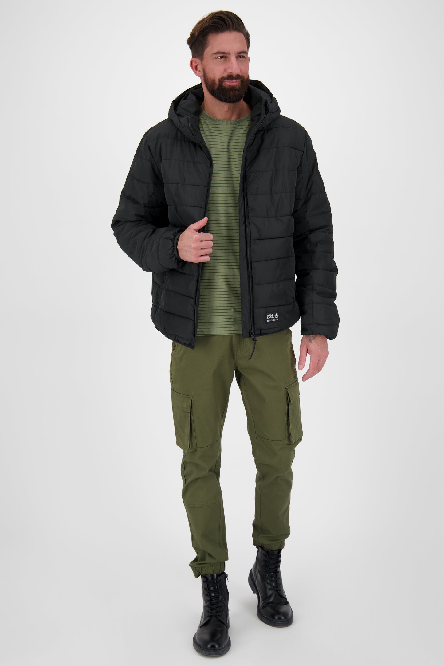 Alife and Kickin Herrenjacke Mr WhiteAK B - modische Steppjacke Schwarz