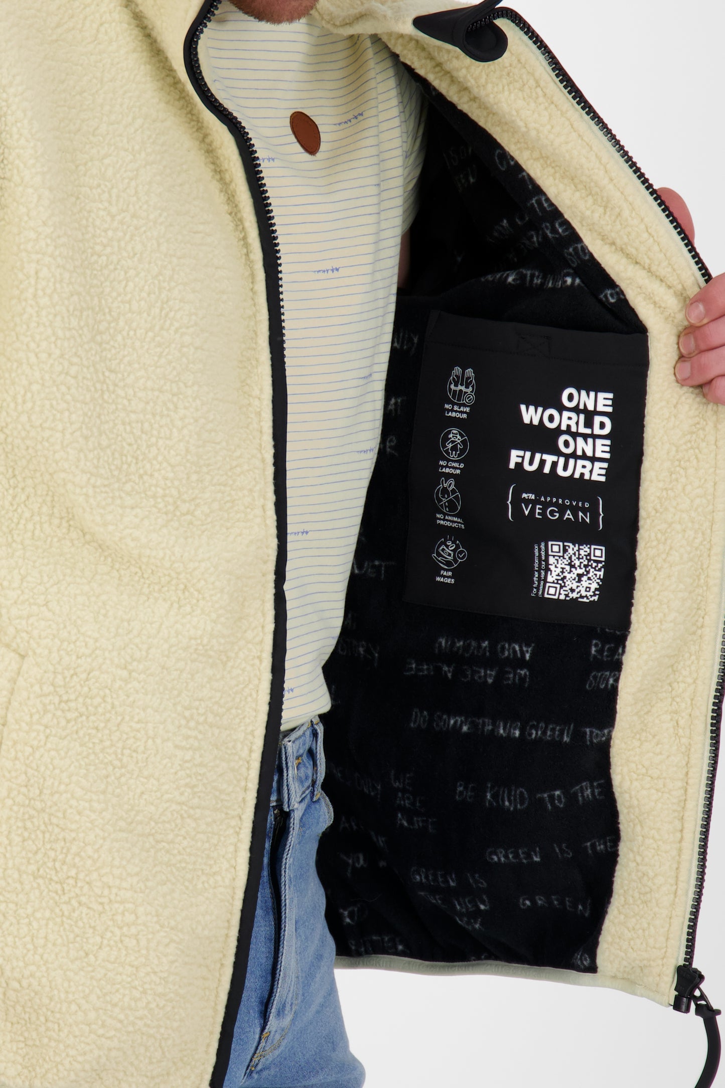 Alife and Kickin Herren Teddyjacke RoccoAK G - warm, weich & stylish Beige